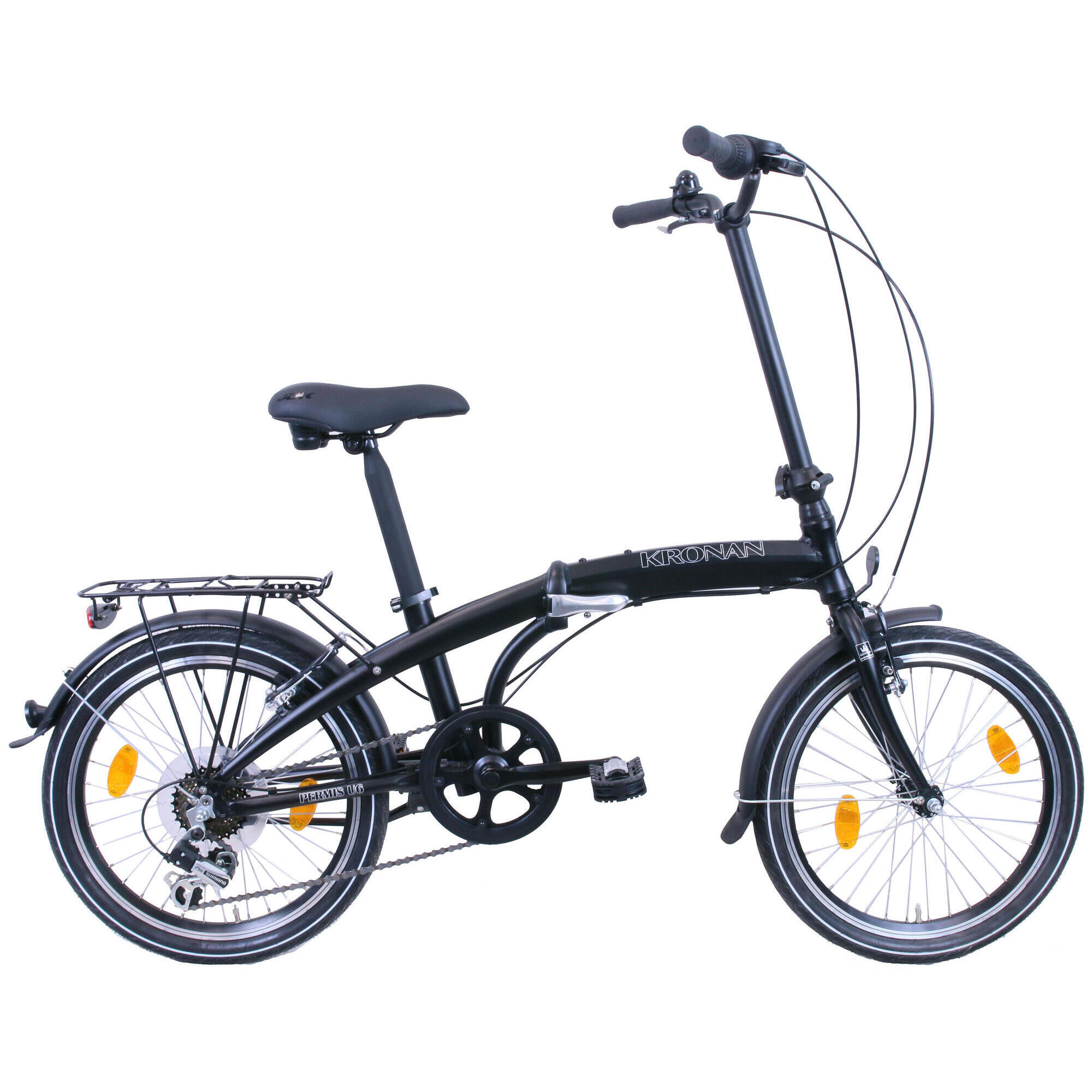 Rower miejski składak Kronan 20" 6 biegowy czarny