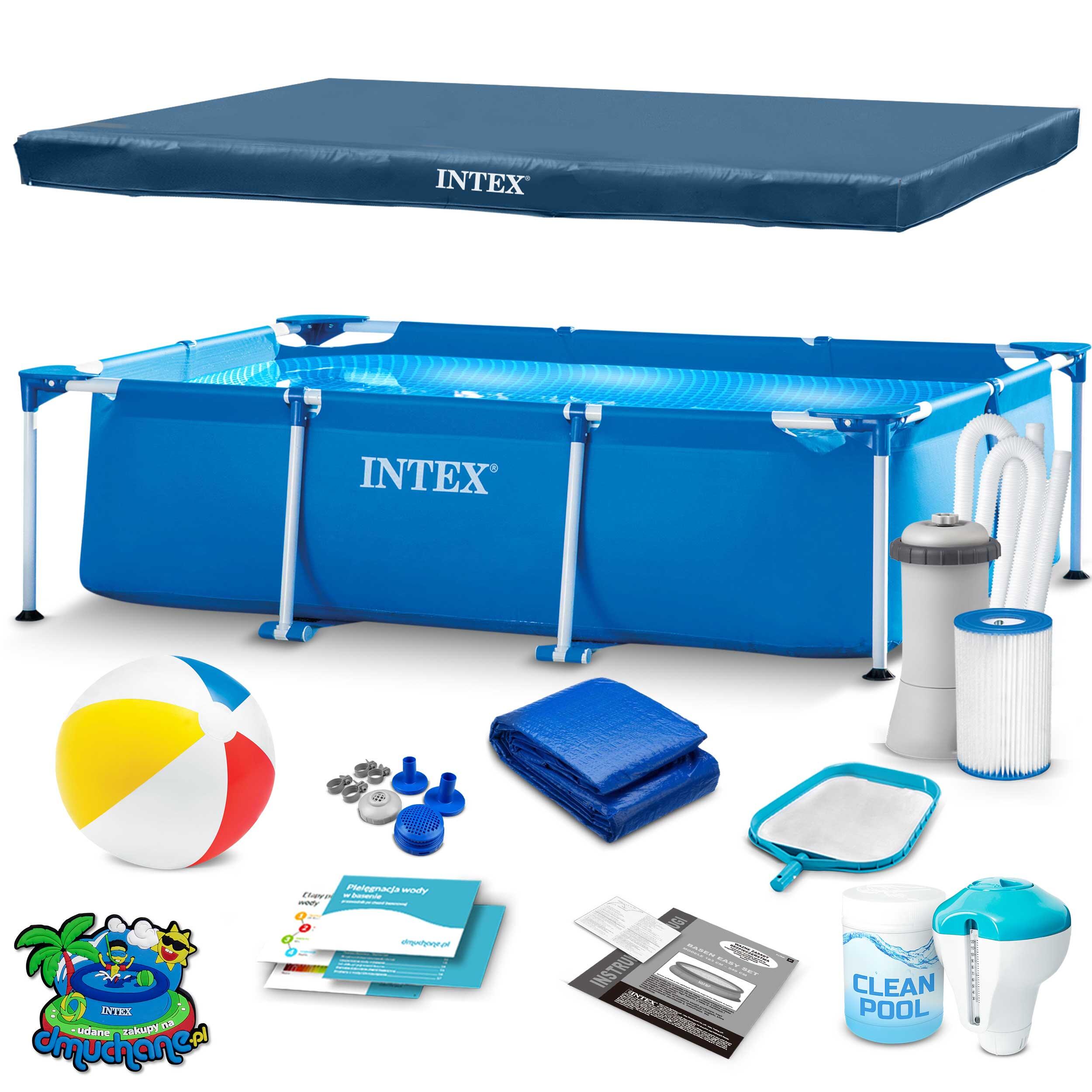 Basen stelażowy do ogrodu Intex 300 x 200 x 75 cm zestaw 15w1