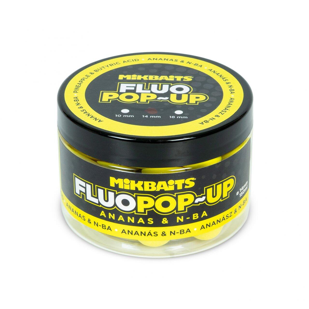 Przynęta Kulki Pływające Pop Up Mikbaits Fluo Pineapple Butyric 14 Mm