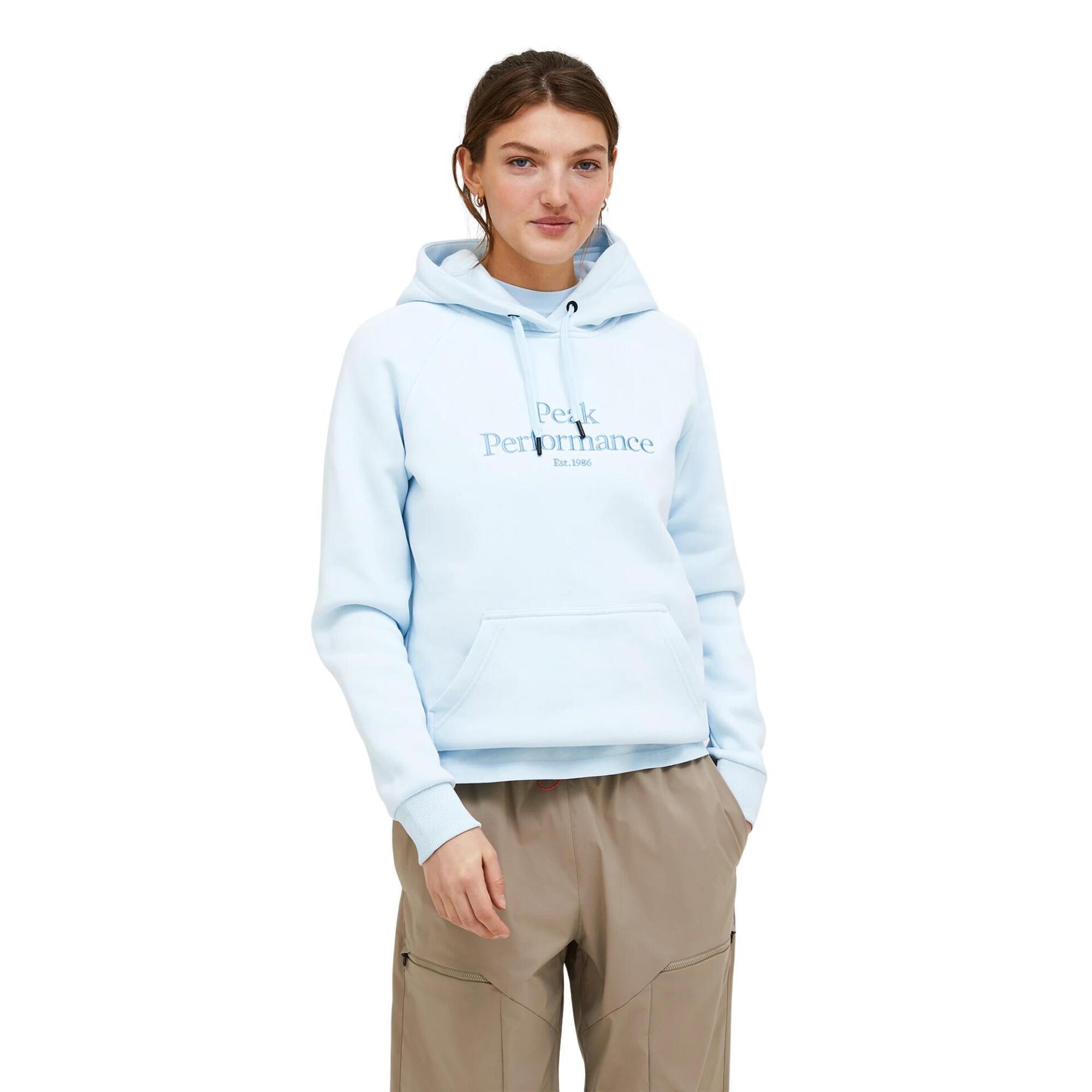 Bluza Peak Performance damska Original Hood niebieska - L