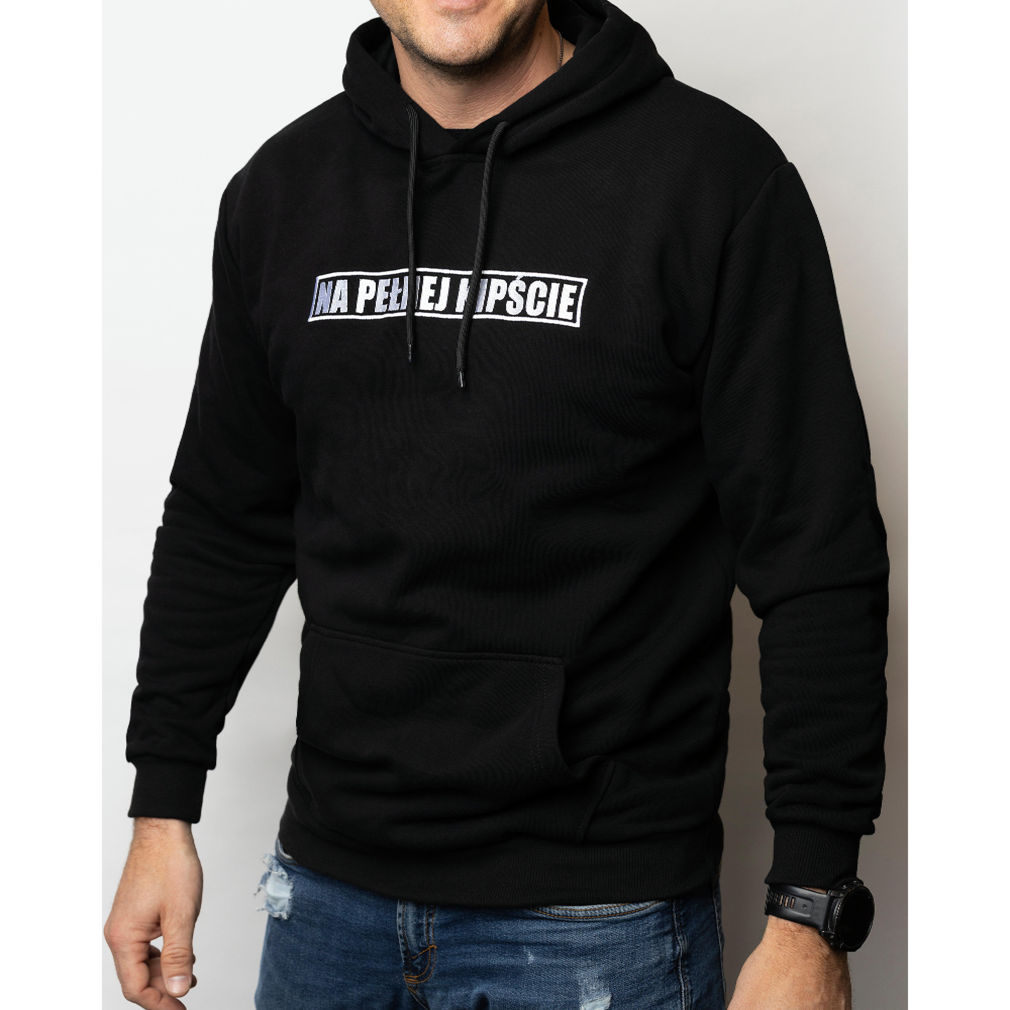 Bluza Na Pełnej Kipście SR Czarna 2025