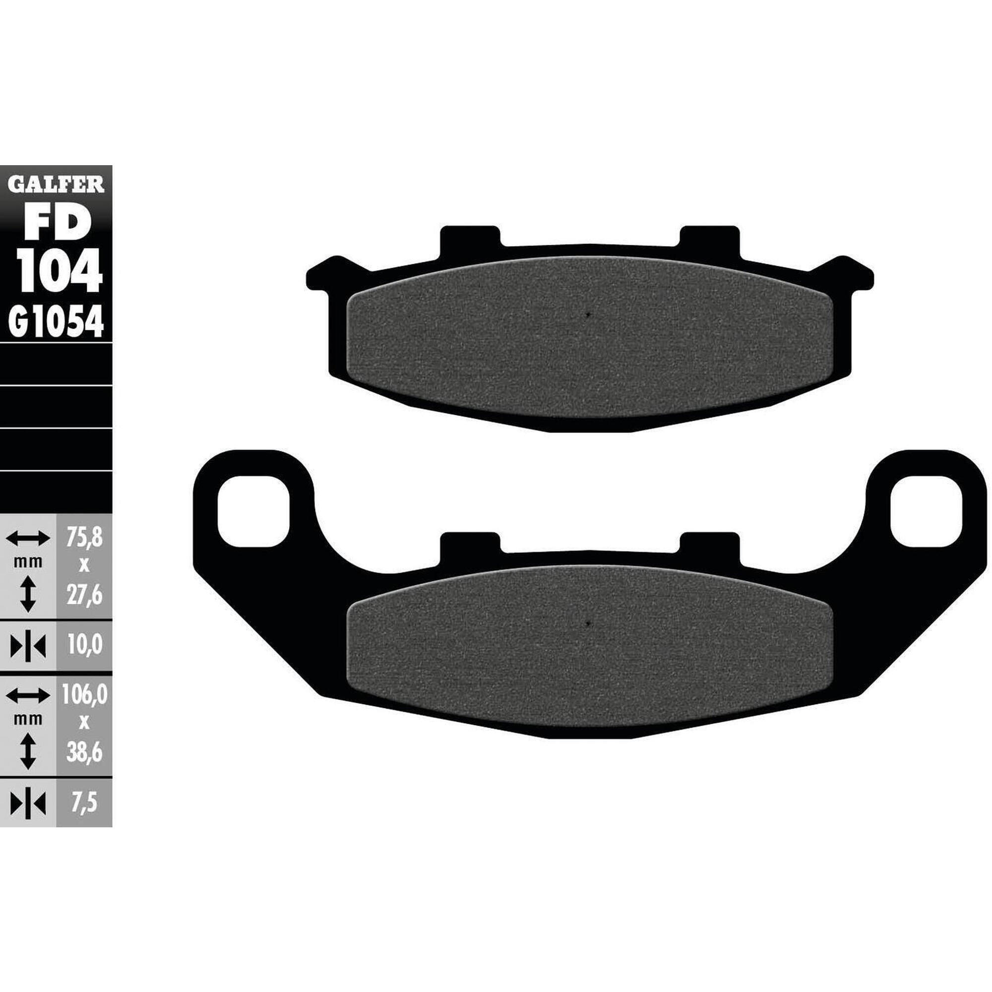 Organiczne klocki hamulcowe Galfer FD104 G1054 do jazdy miejskiej