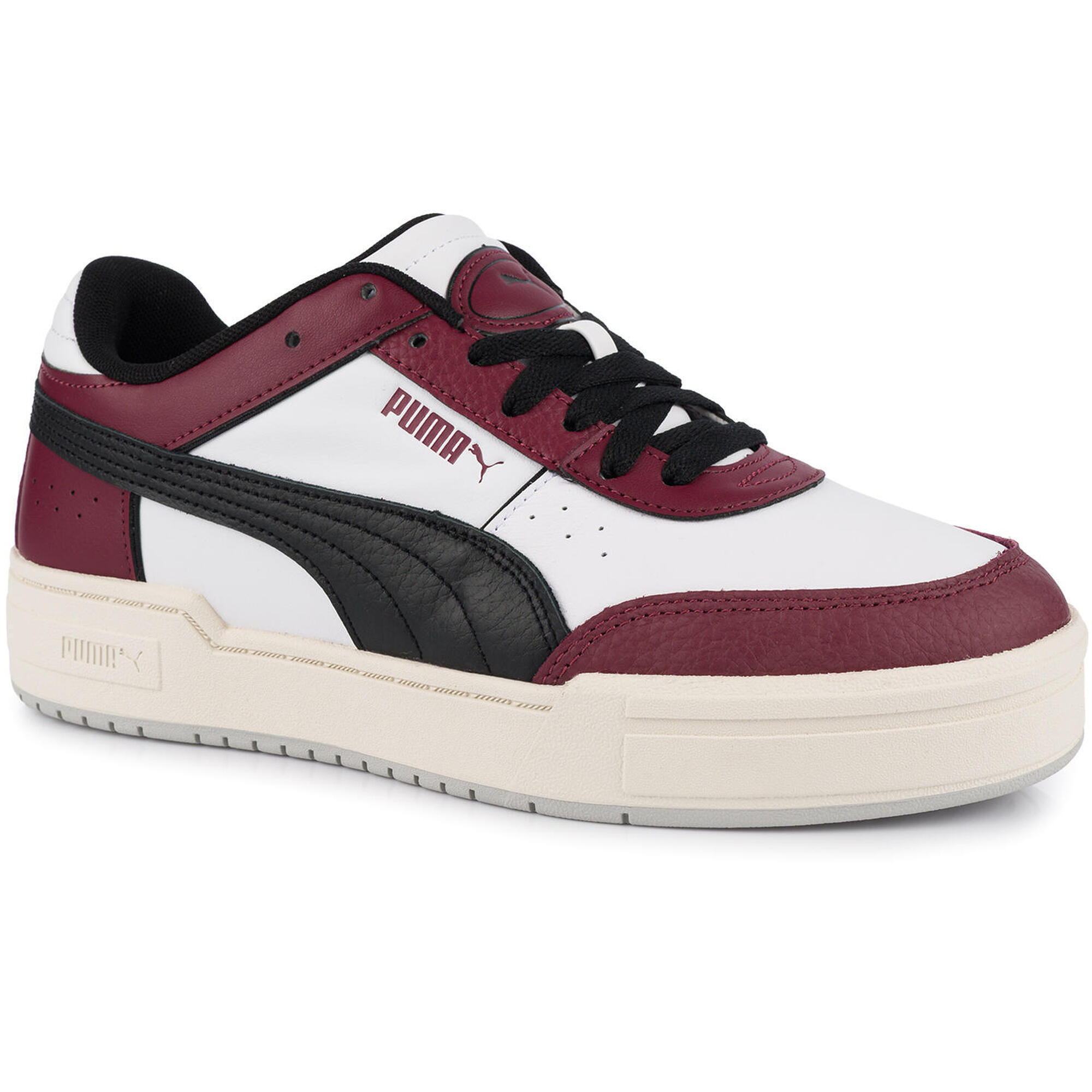 Męskie buty sportowe sneakersy skórzane biało bordowe PUMA CA PRO SPORT LTH