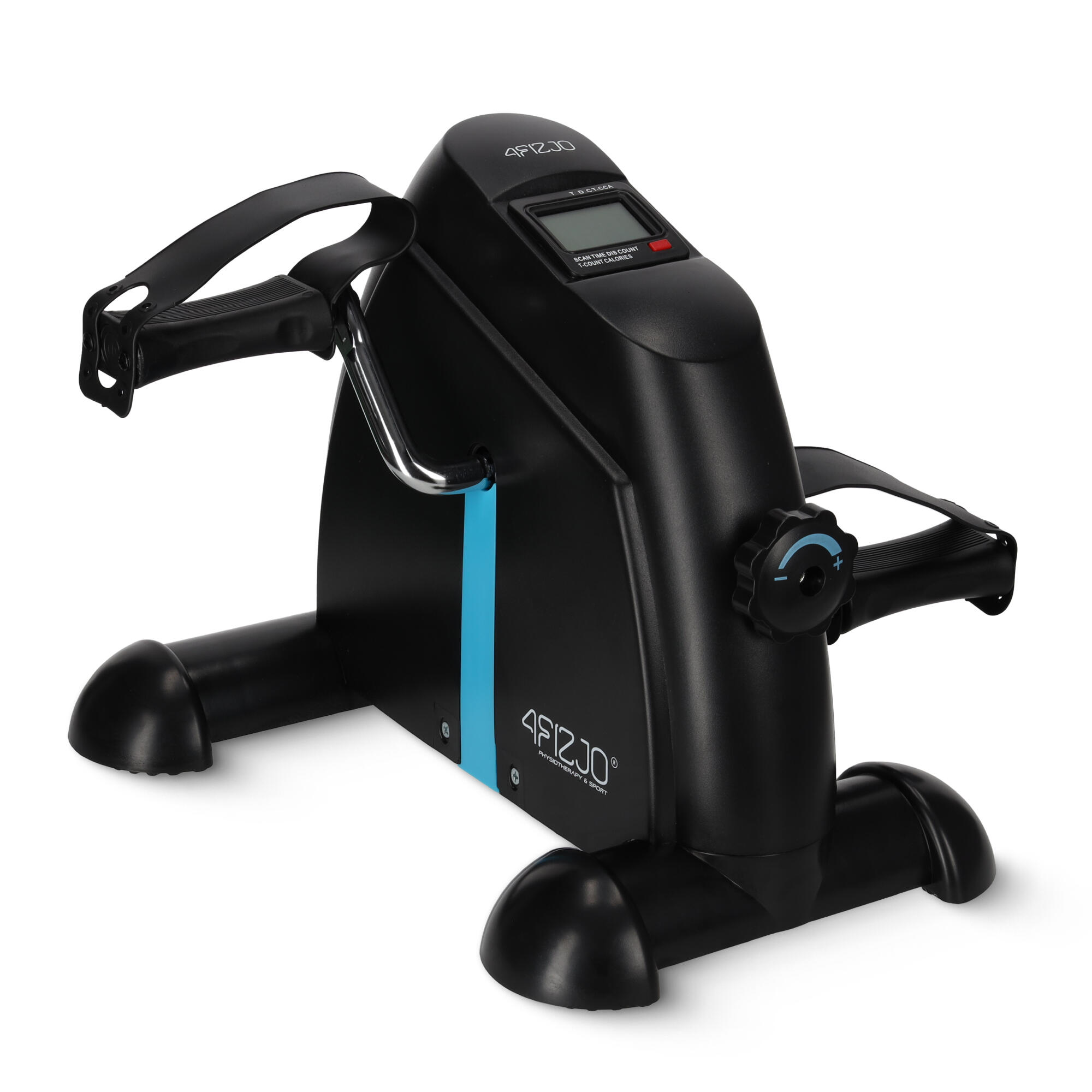 Rowerek rehabilitacyjny do treningu nóg i rąk 4FIZJO EVO czarno-niebieski