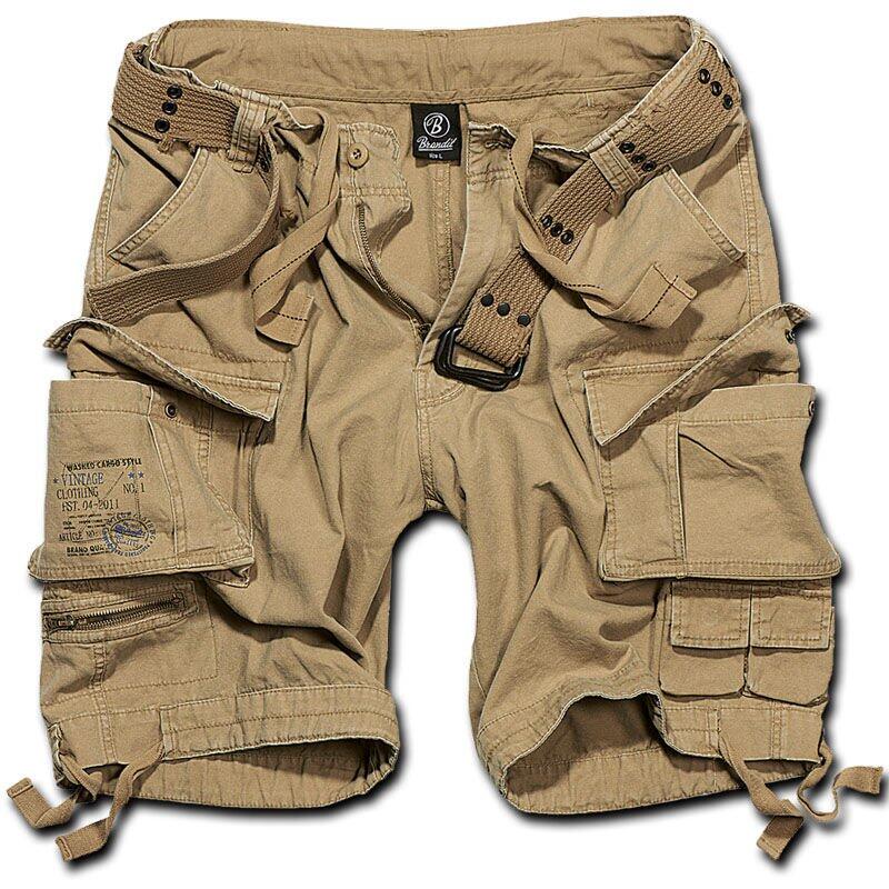 Szorty bushcraft męskie Brandit M65 Savage z Paskiem Vintage Beżowe