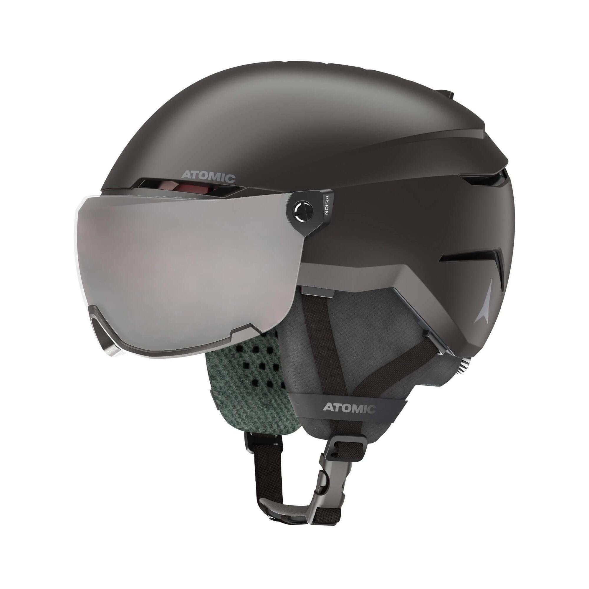 Sporty zimowe Kaski Atomic Savor Visor Kask Narciarski Dla Dzieci - S - Czarny