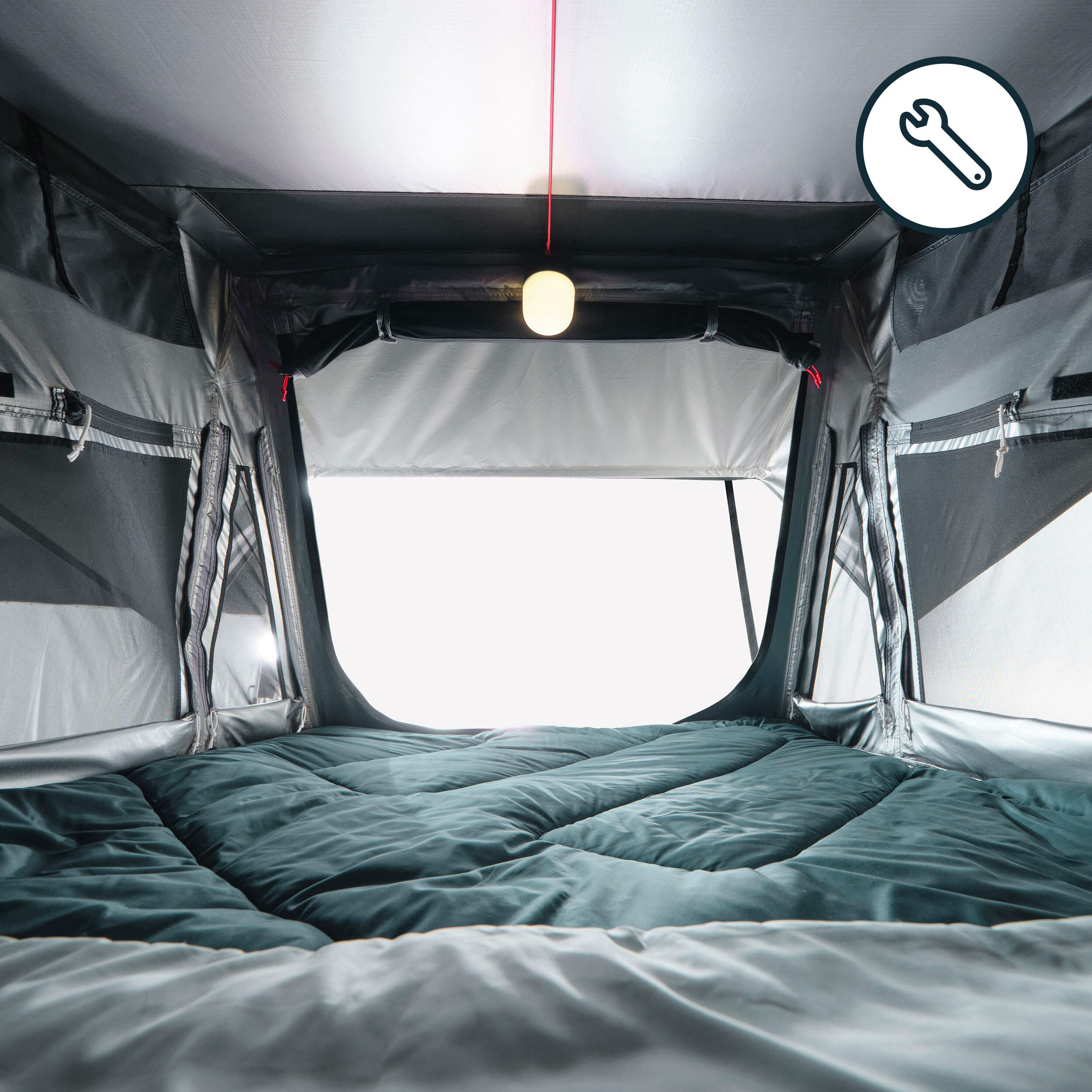Sypialnia do namiotu dachowego Quechua X NaïtUp Fresh & Black 2-os.