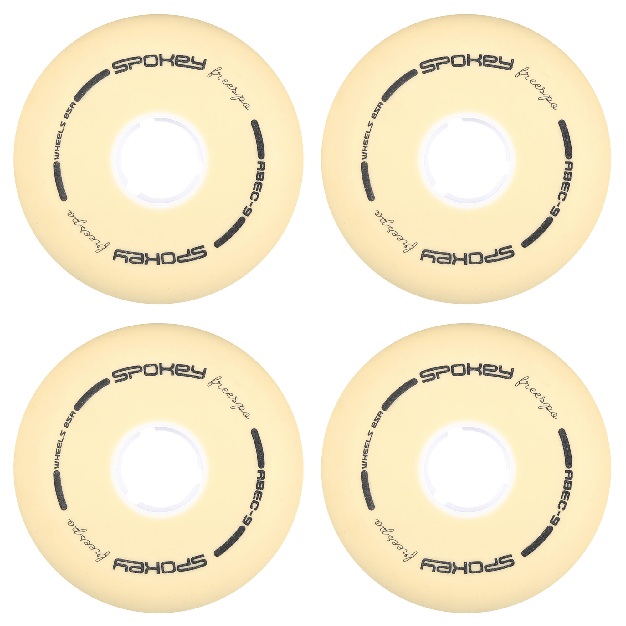 4 kółka do rolek Freespo Spokey WHITE SET