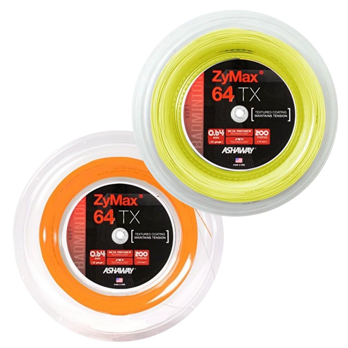 Naciąg do badmintona ZyMax 64 TX - rolka ASHAWAY Pomarańczowy