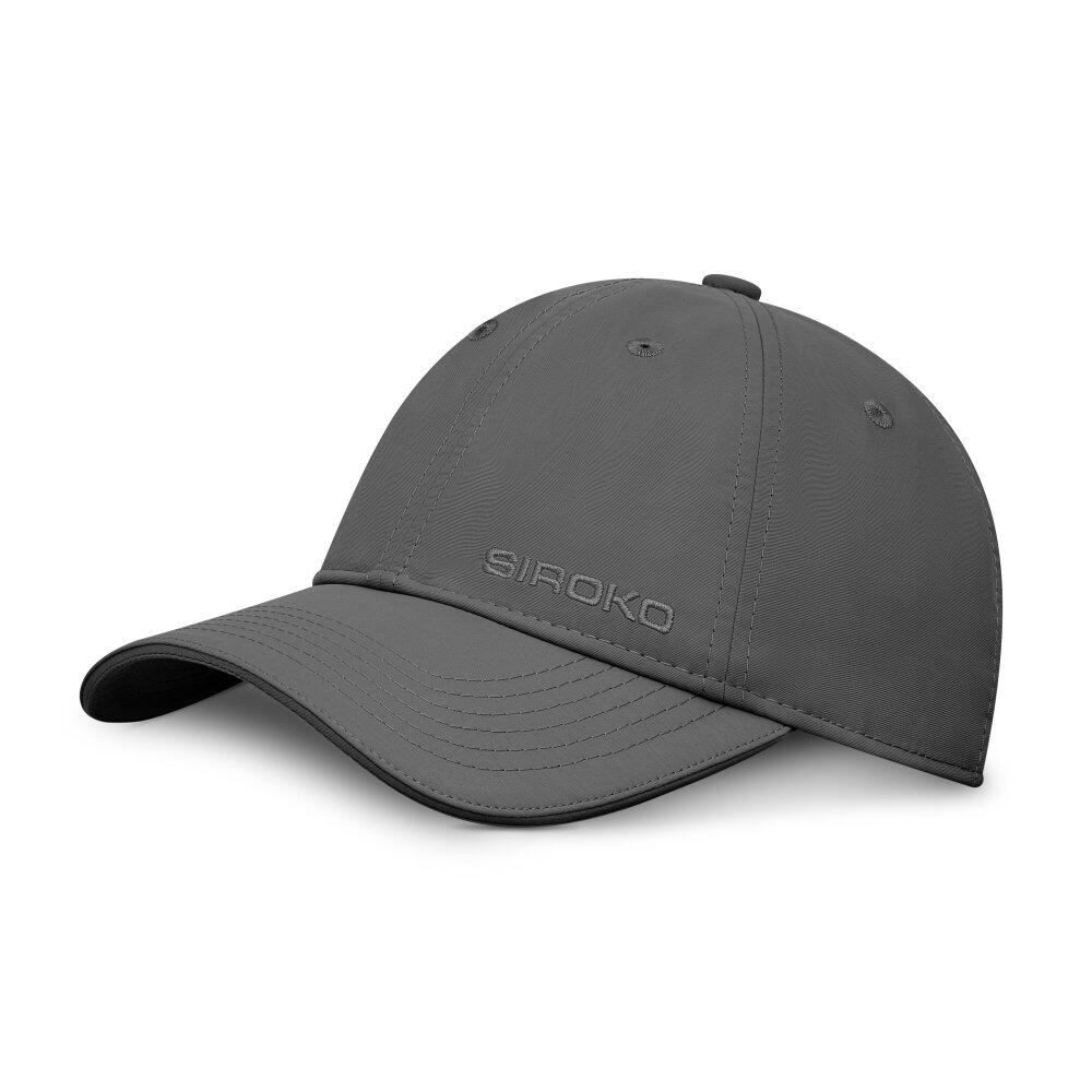 Sześciopanelowa sportowa czapka z daszkiem Fitness Siroko Coach Dark Gray