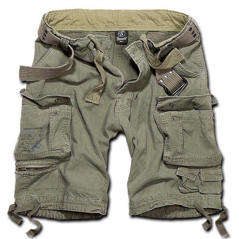 Szorty bushcraft męskie Brandit M65 Savage z Paskiem Vintage Olive