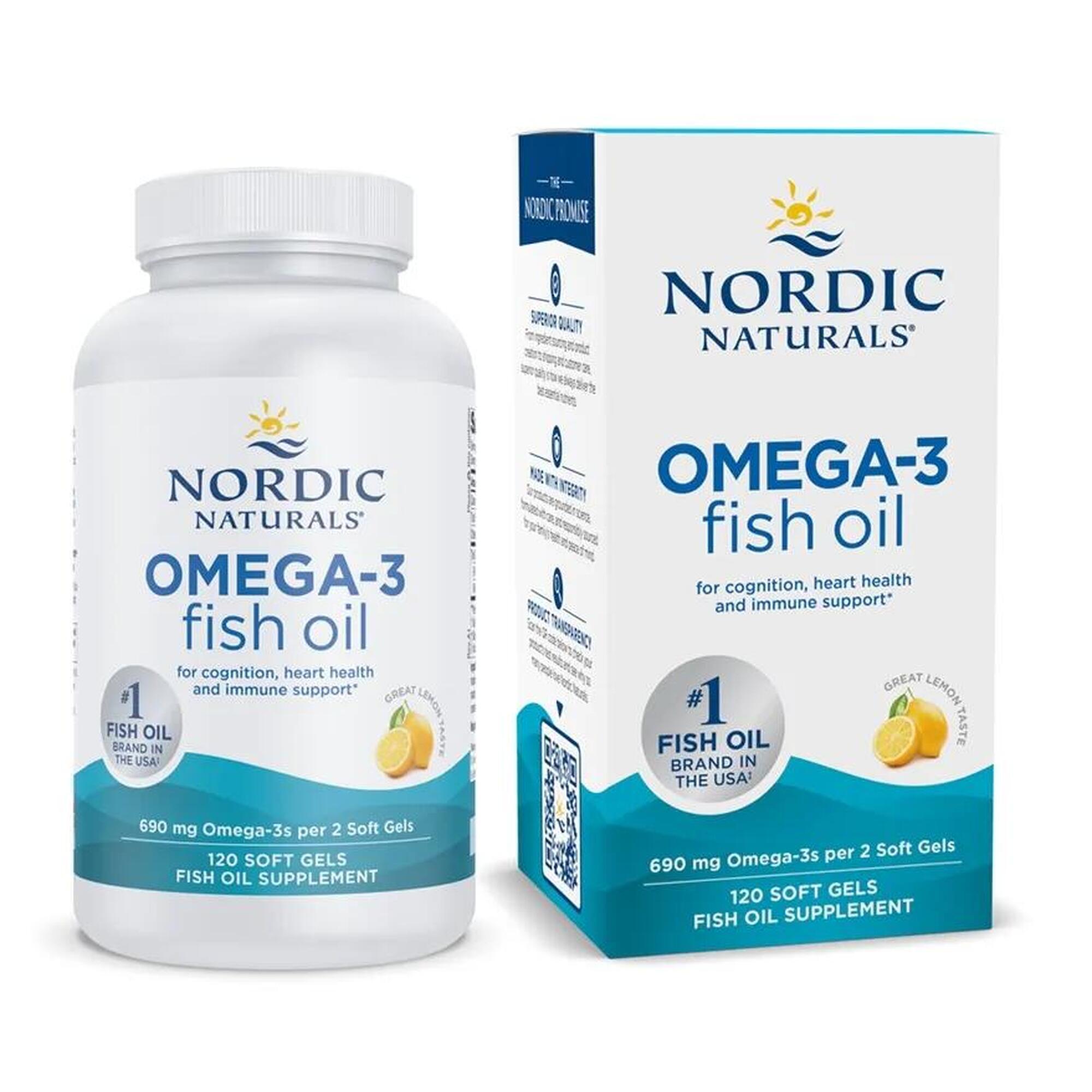 Kwasy Omega 3 630 mg Nordic Naturals Cytryna 120 kapułek