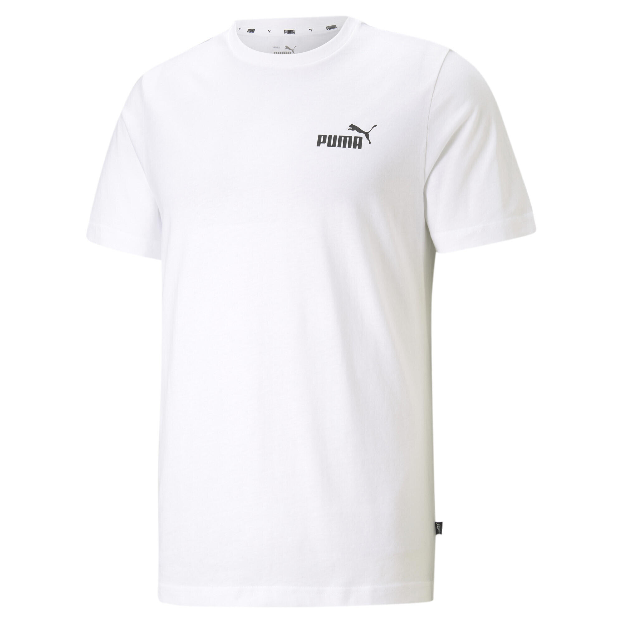 Męska koszulka Essentials z małym logo PUMA White