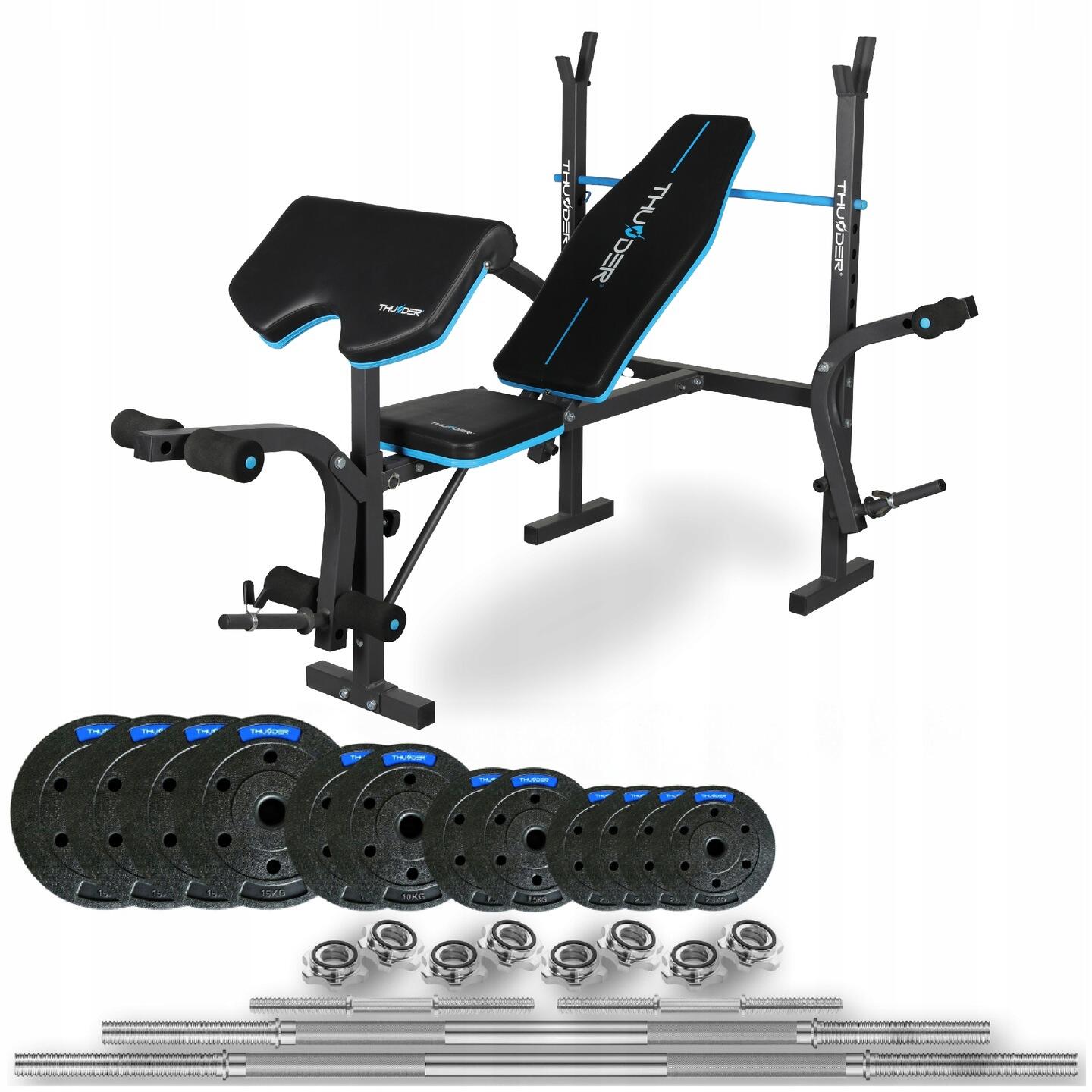 Zestaw kulturystyczny Thunder SET-VIGOR-A-07-105KG z ławką
