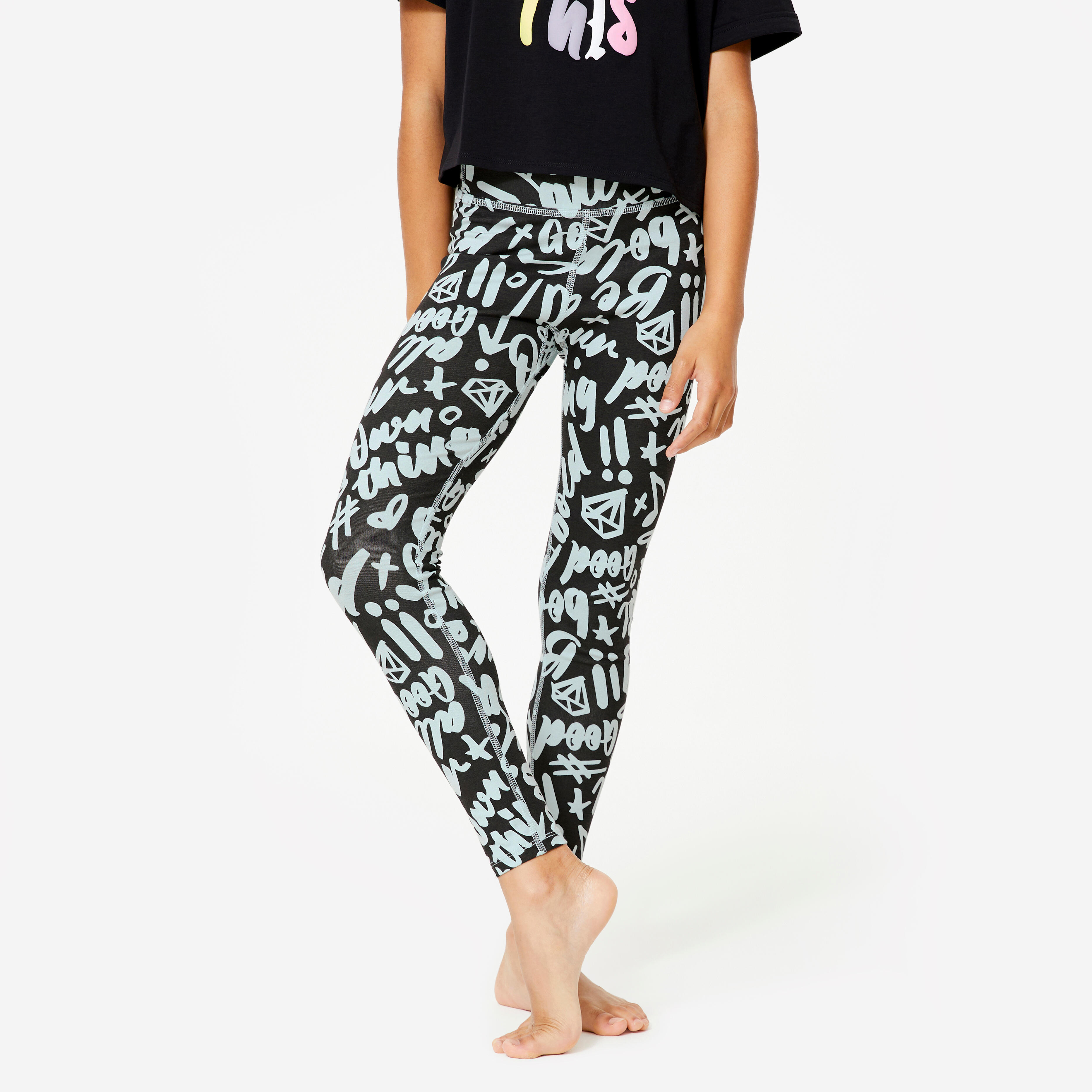 Legginsy do tańca dla dzieci Starever wysoki stan