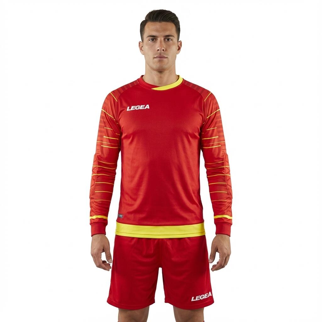 Komplet bramkarski REIMS czerwono-zielony fluo junior