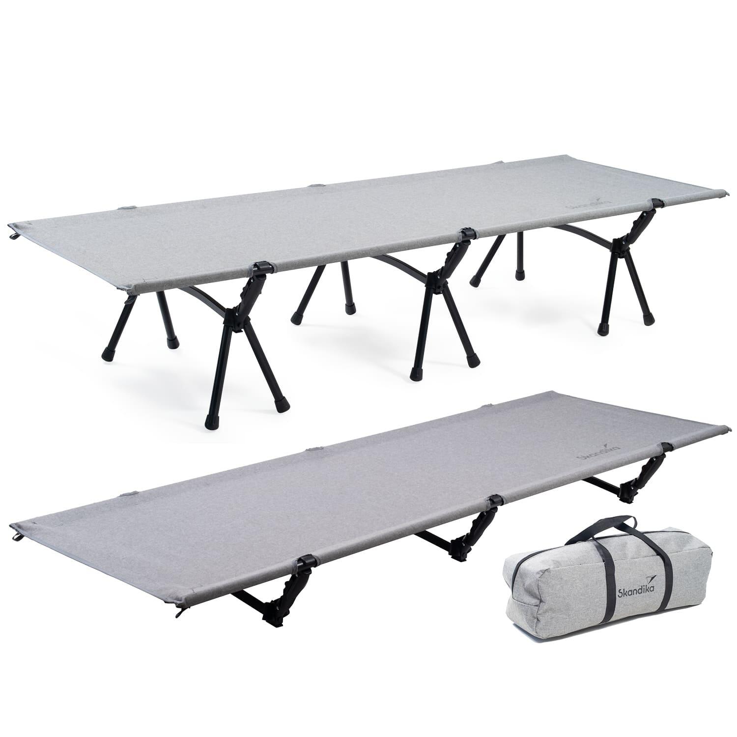 Łóżko polowe, turystyczne, składane Svalig, z regulacją wysokości i torbą