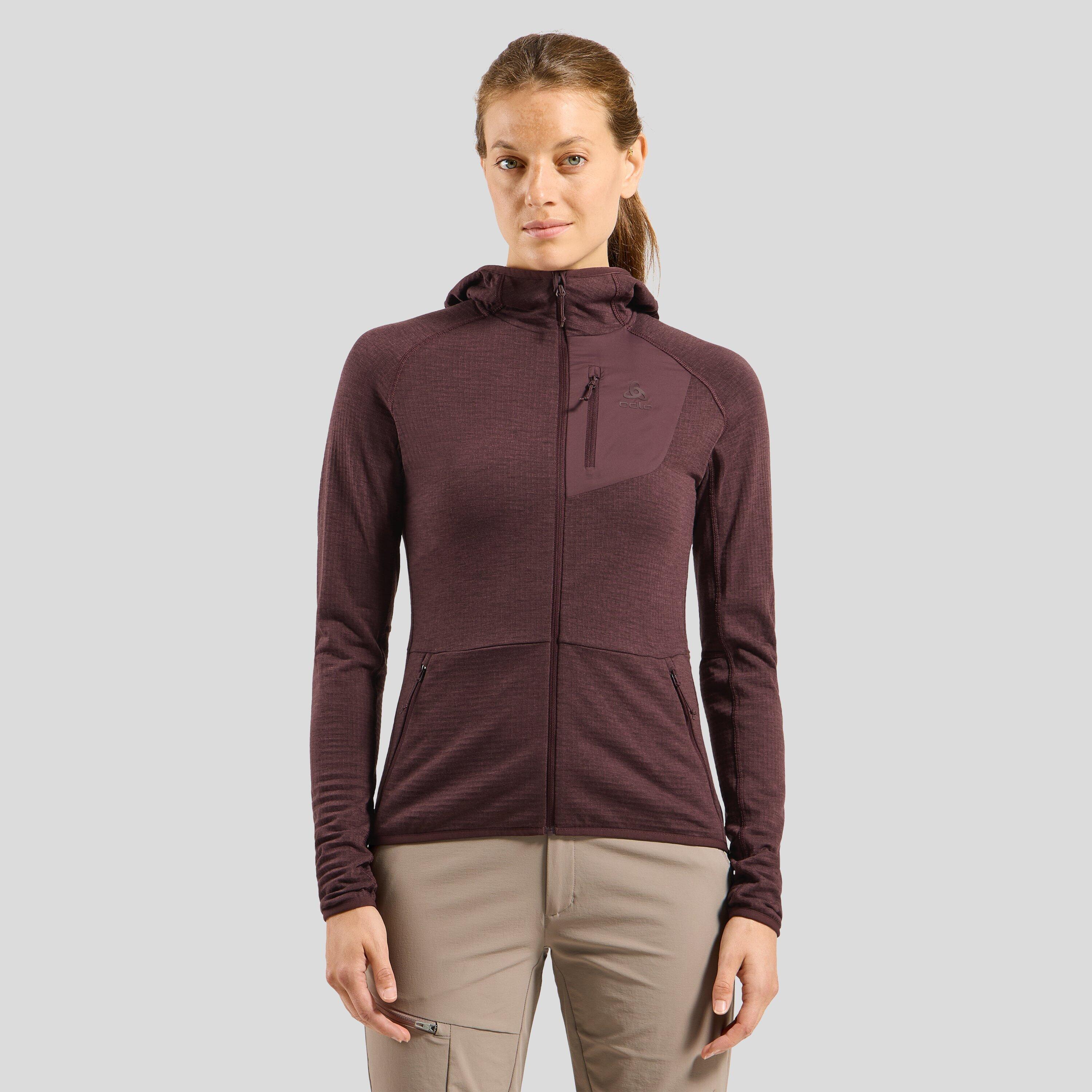 Bluza damska z kapturem Odlo Ascent Mid Layer Hoody Full Zip