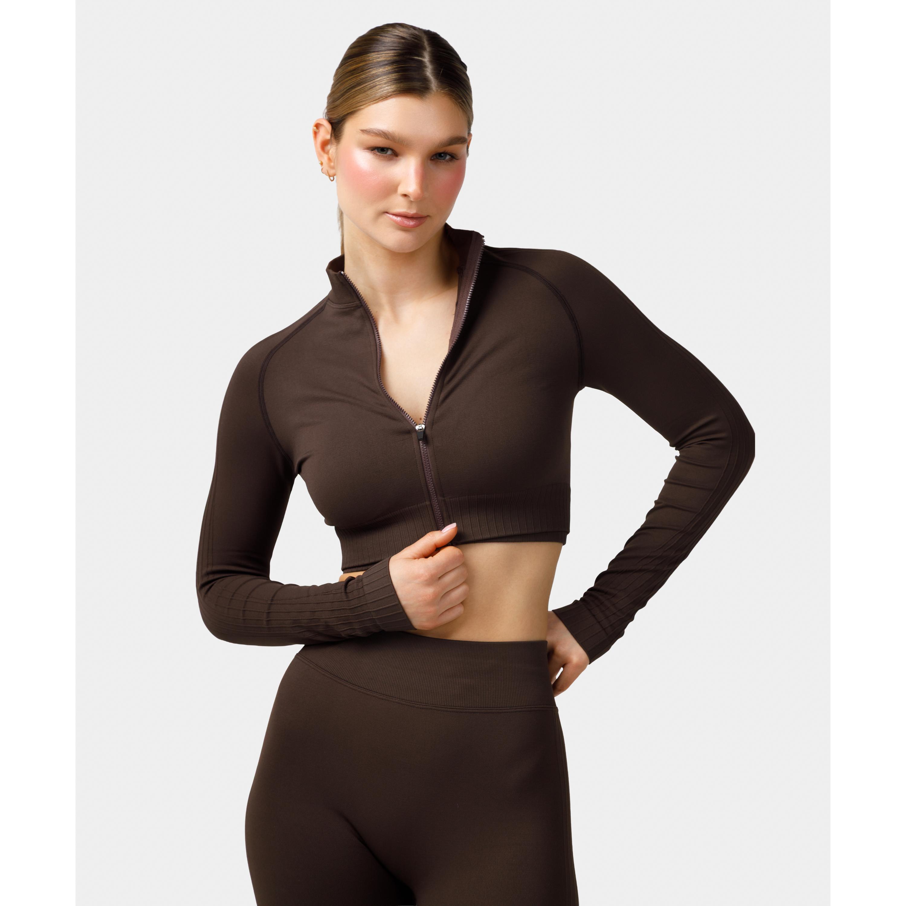 Longsleeve rozpinany Carpatree Elite brązowy