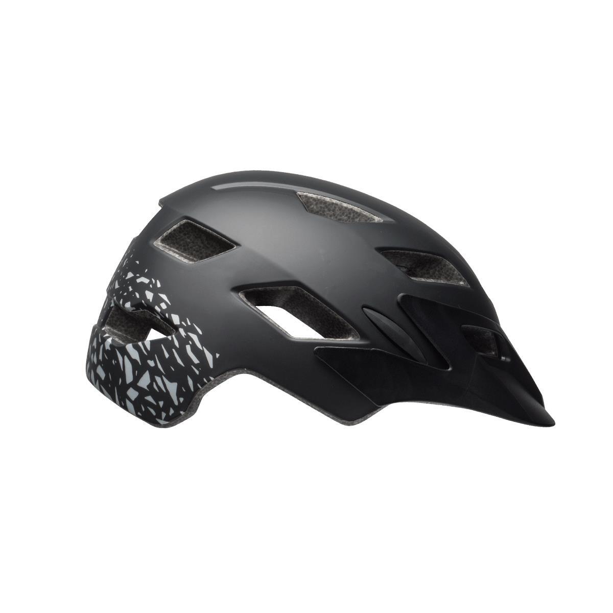 Kask rowerowy Dziecięcy Bell Sidetrack Matte Black Silver Fragments - 50-57