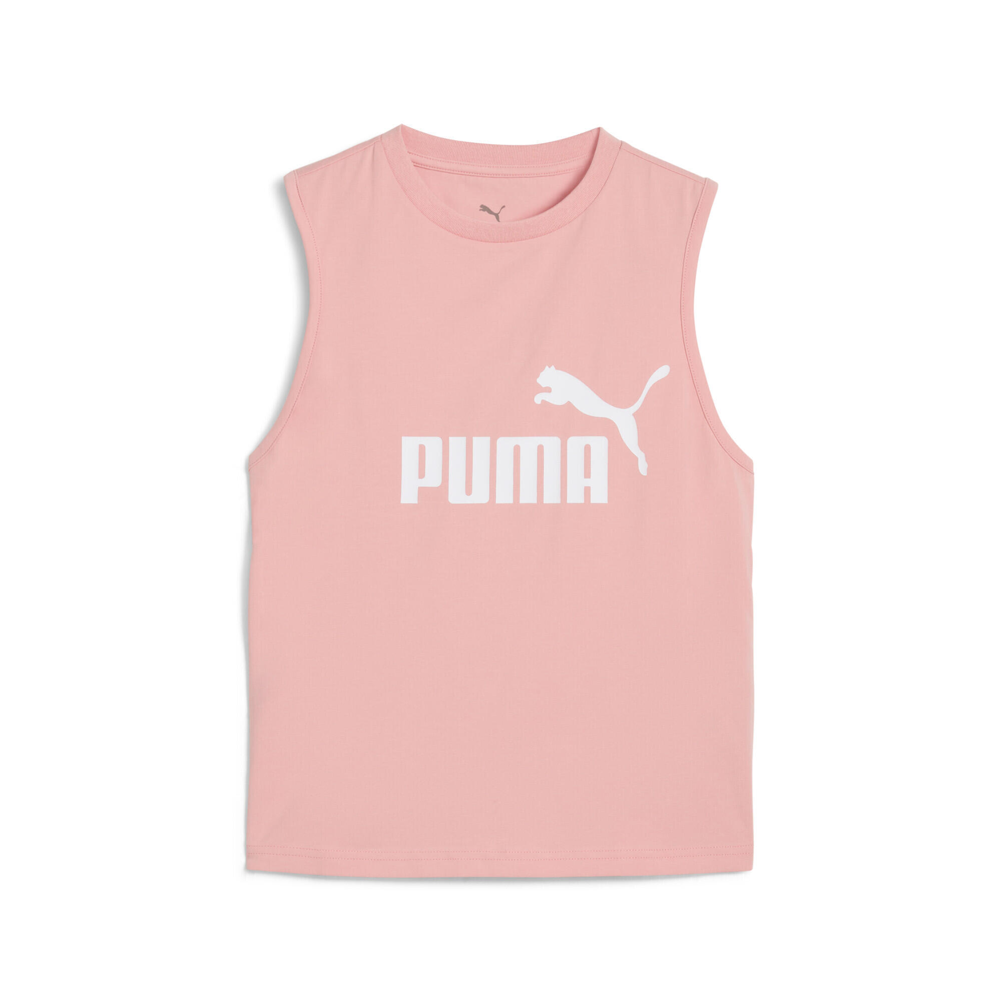 Damska wąska koszulka bez rękawów z logo No. 1 ESS PUMA Pink Fruit