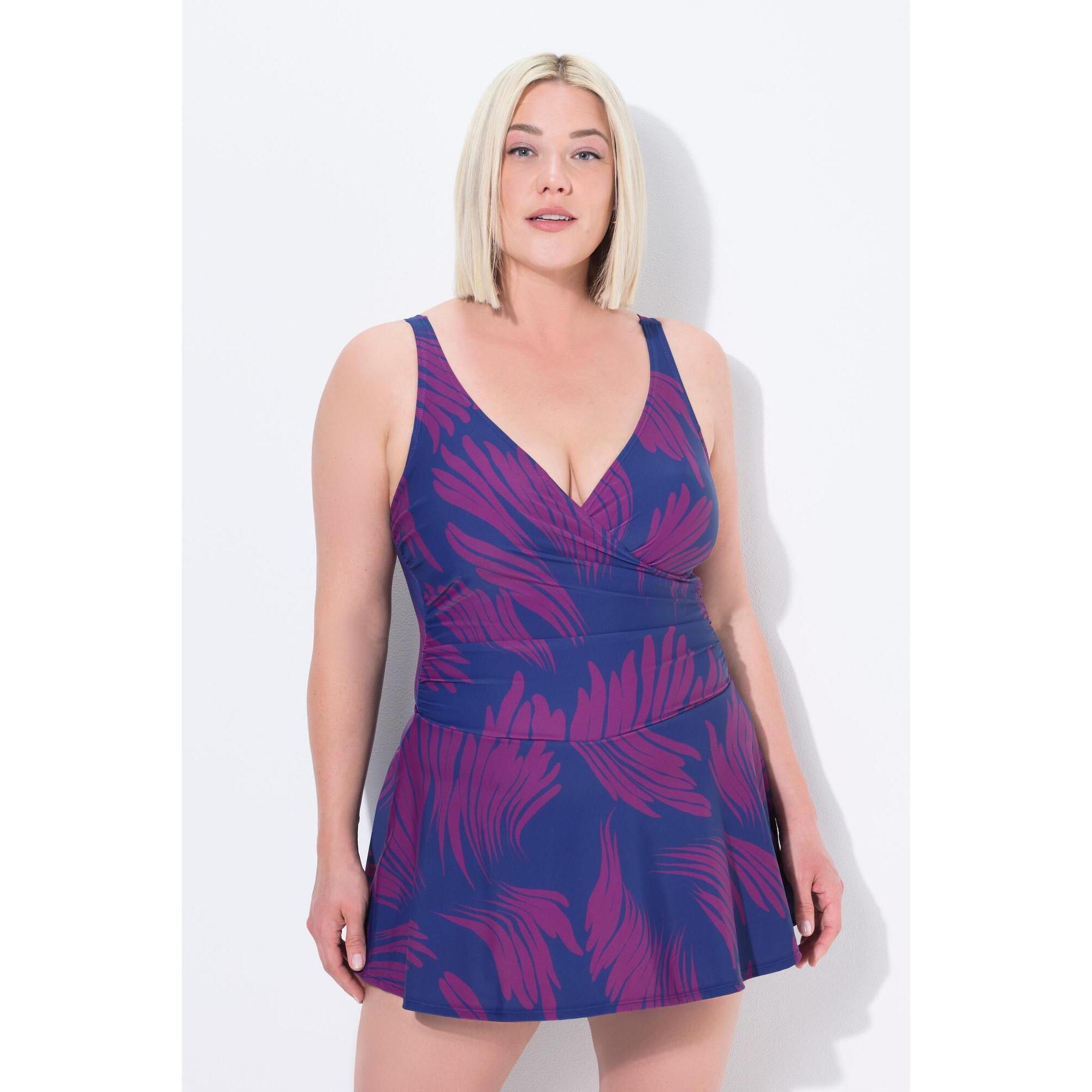 Damska Sukienka Kąpielowa z szortami miękkie miseczki drapowanie