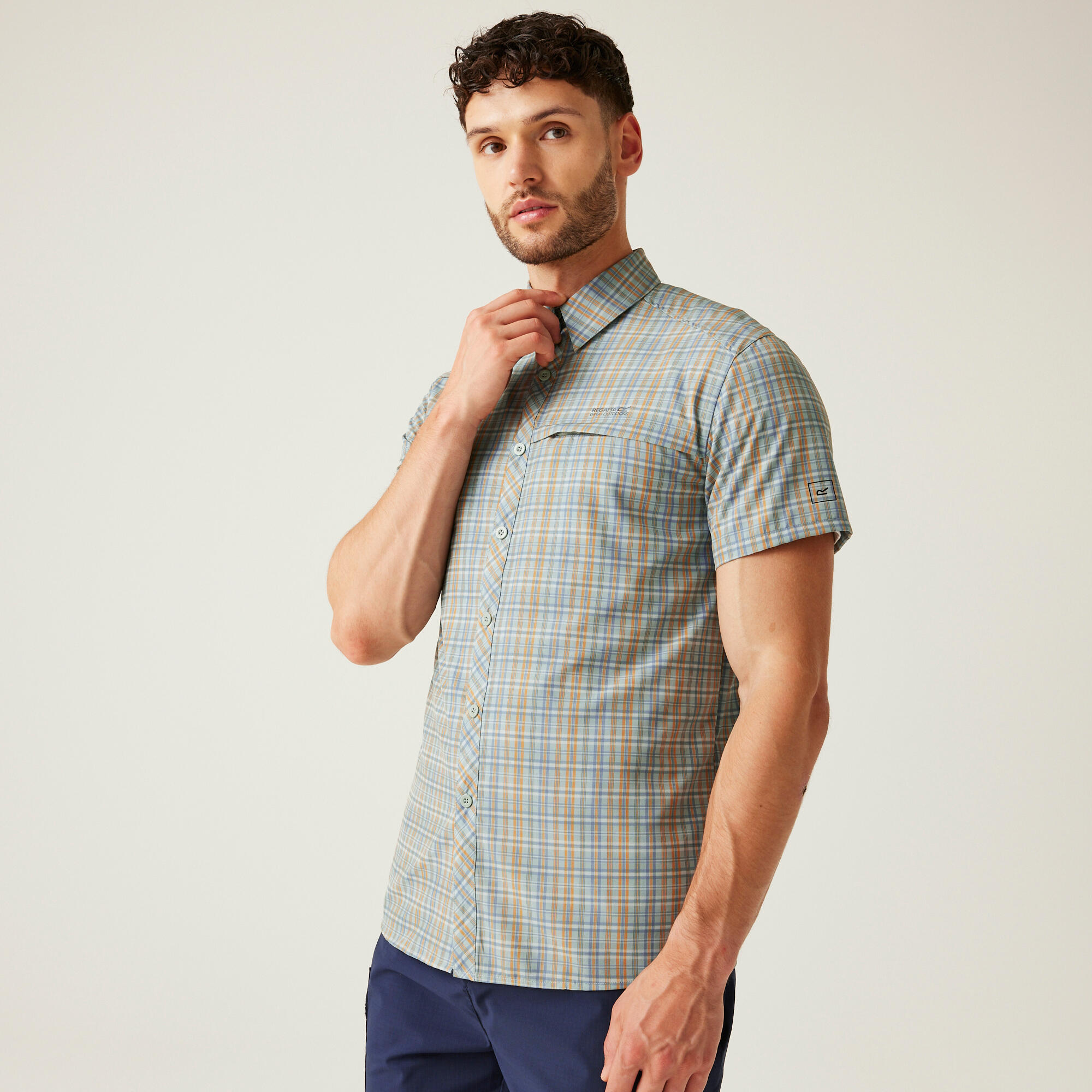 Travel Packaway męska koszula z krótkim rękawem