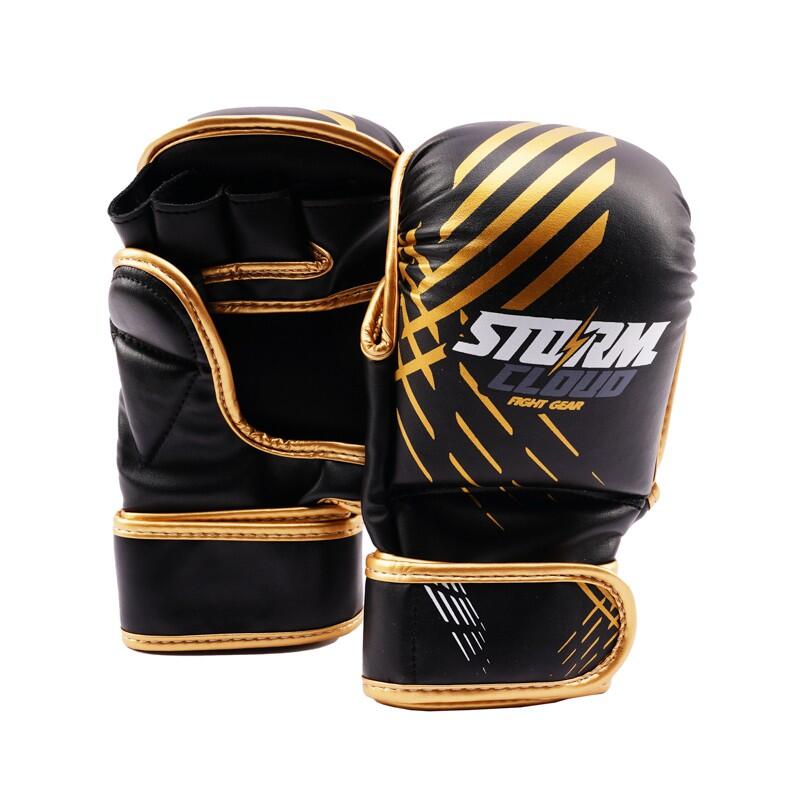 Rękawice do MMA StormCloud Lynx Sparingowe Czarno-Złote 7oz XS