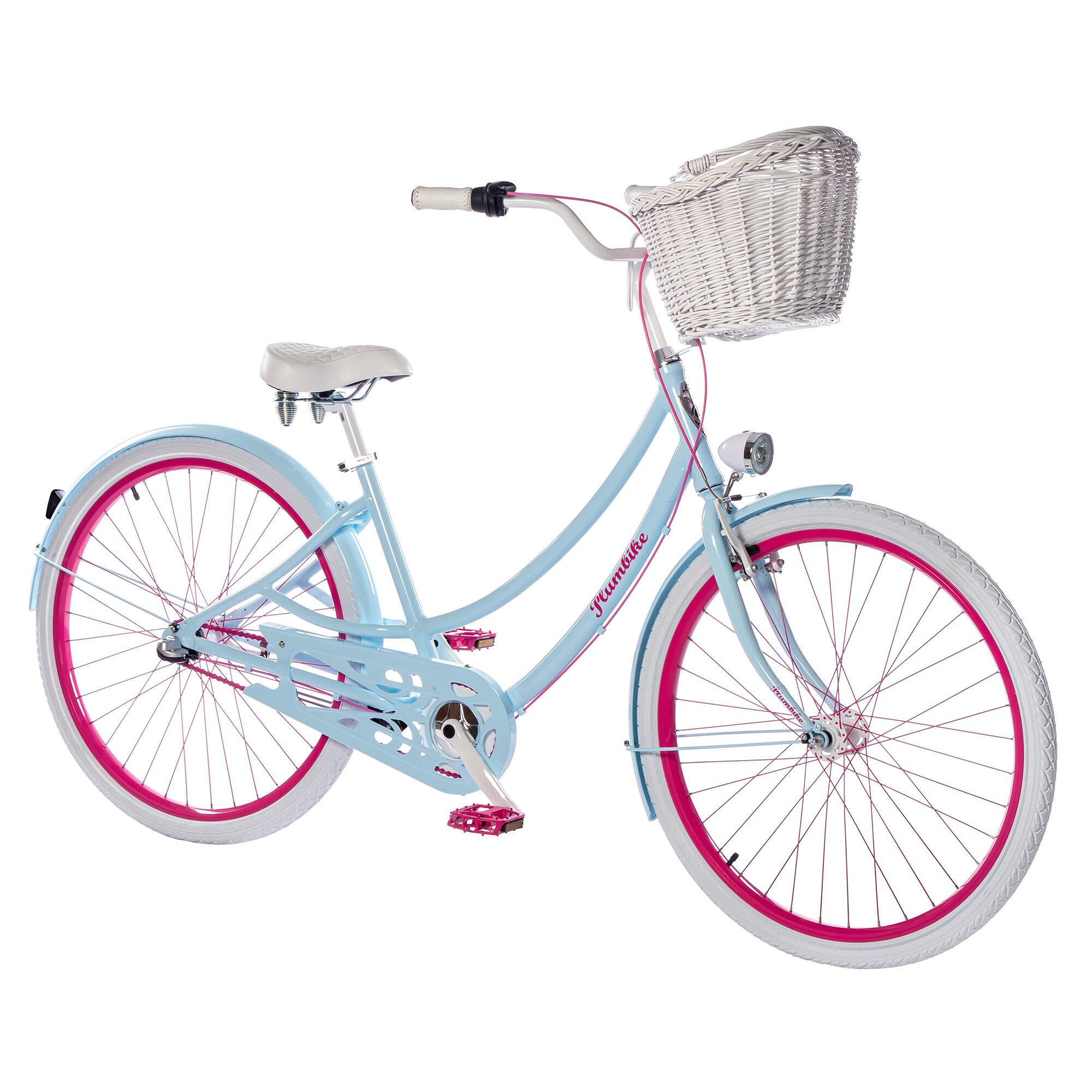 Rower miejski damski Plumbike Donatella Ice Cream 3-biegowy + KOSZ, v-brake