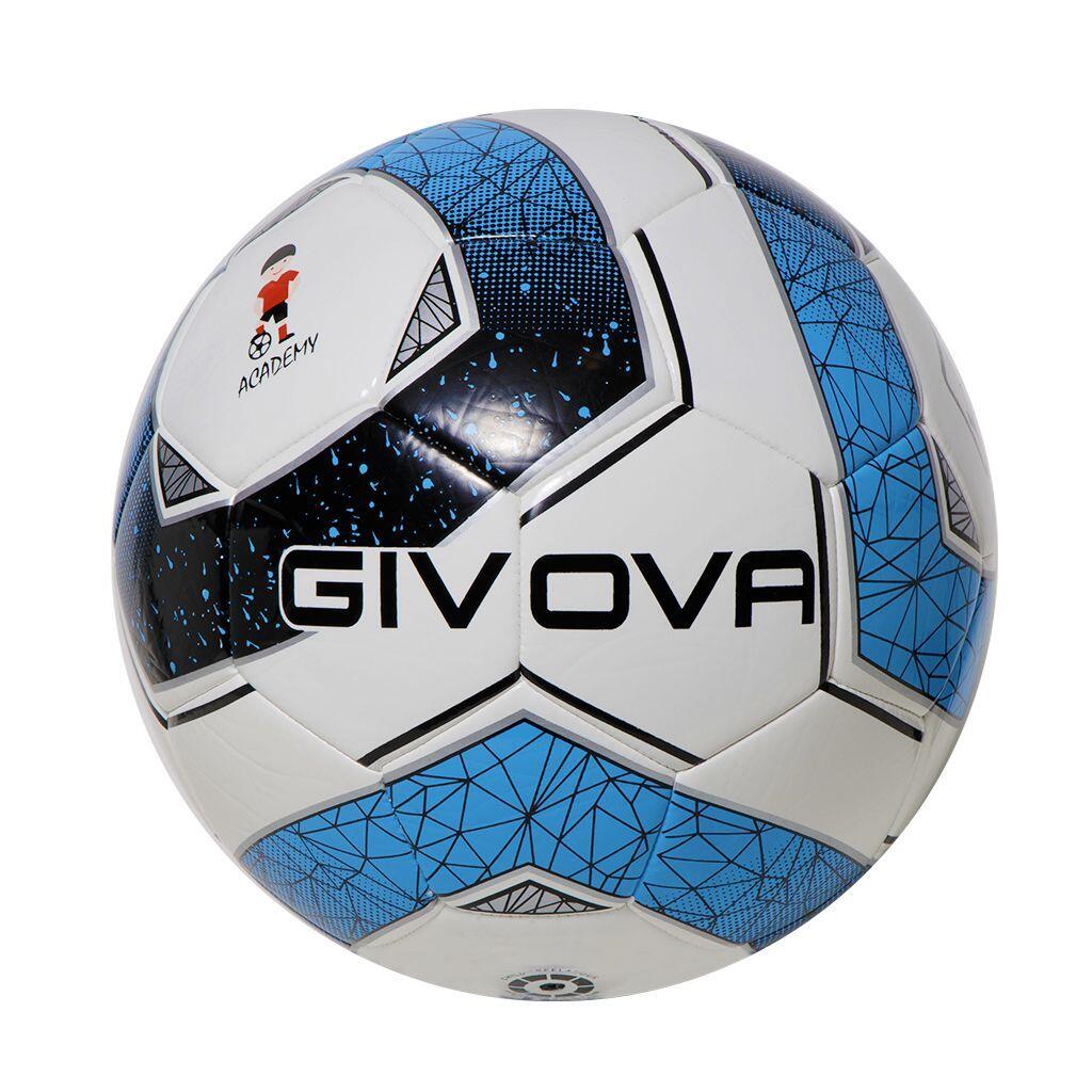 Piłka nożna Givova Ball Academy School Black‑Sky Blue rozmiar 4