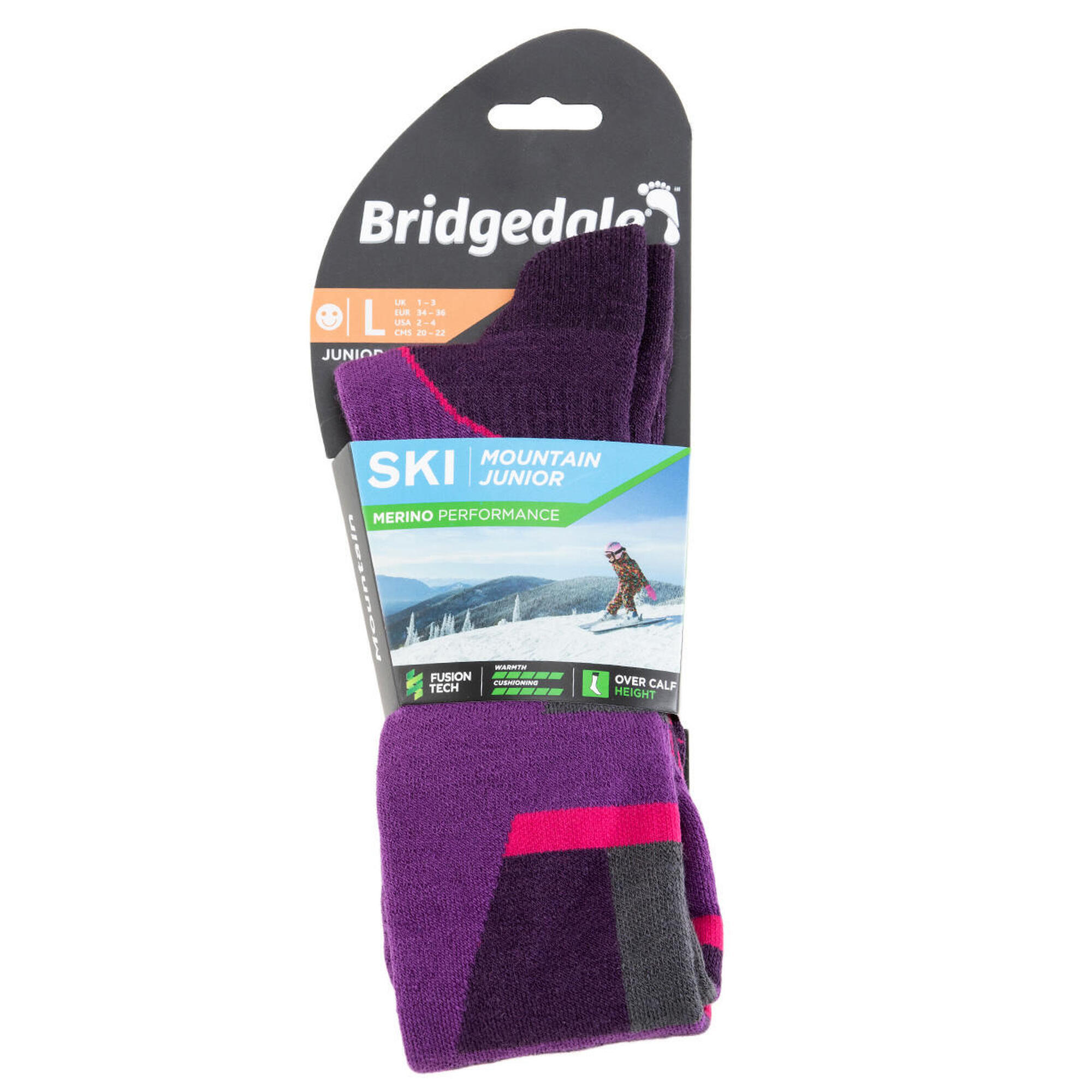 Skarpety narciarskie dziecięce Bridgedale Ski Mountain Junior Merino P