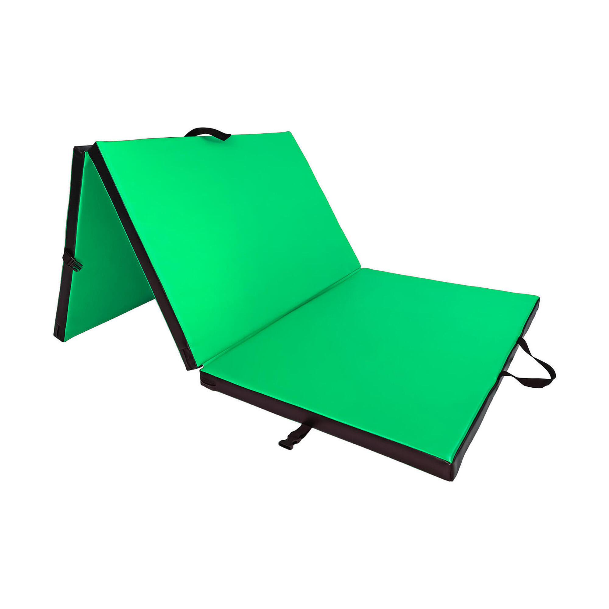 Materac gimnastyczny składany UNDERFIT 195 x 100 x 5 cm twardy zielony