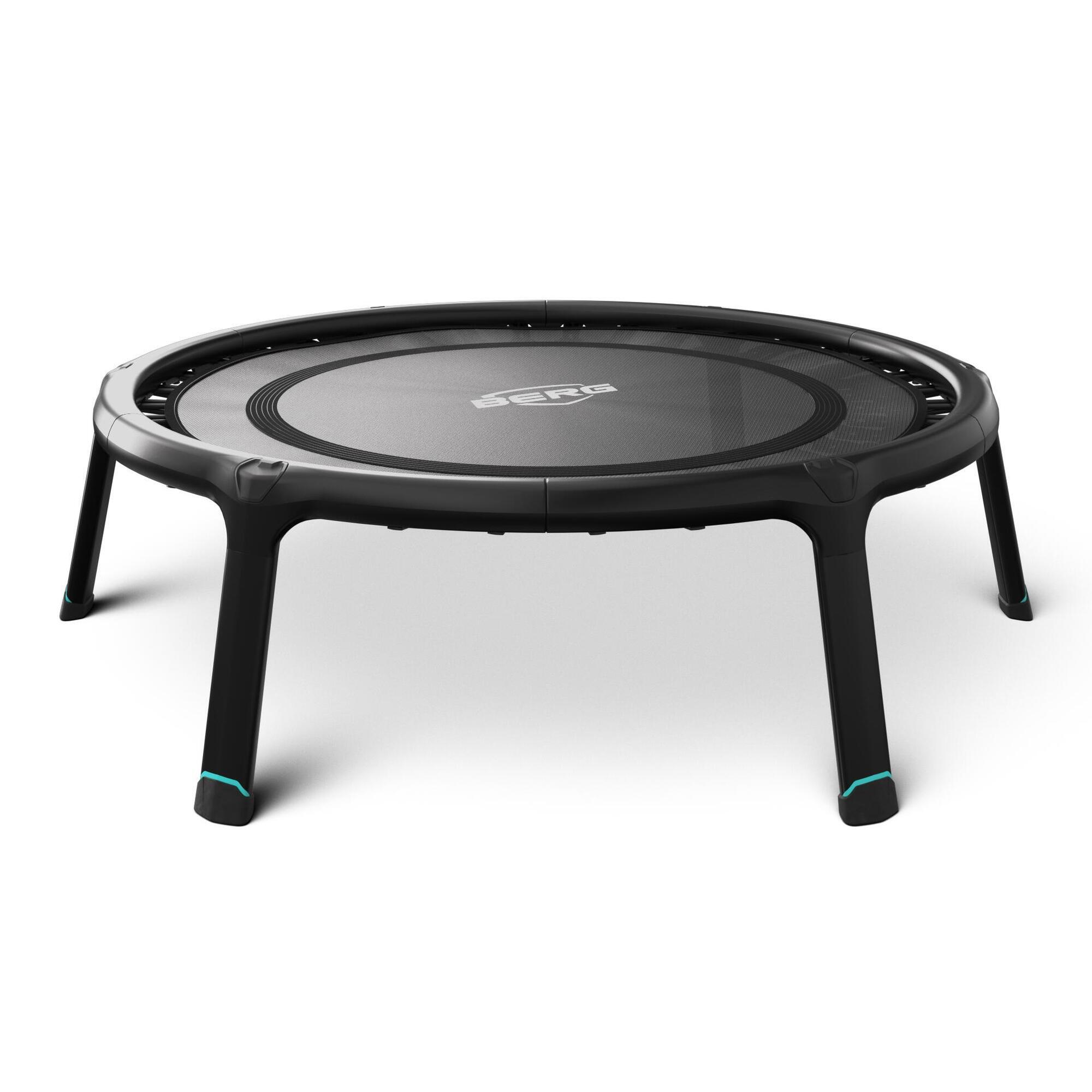 Trampolina fitness do jogi i ćwiczeń skokowych, 110 cm okrągła, czarna