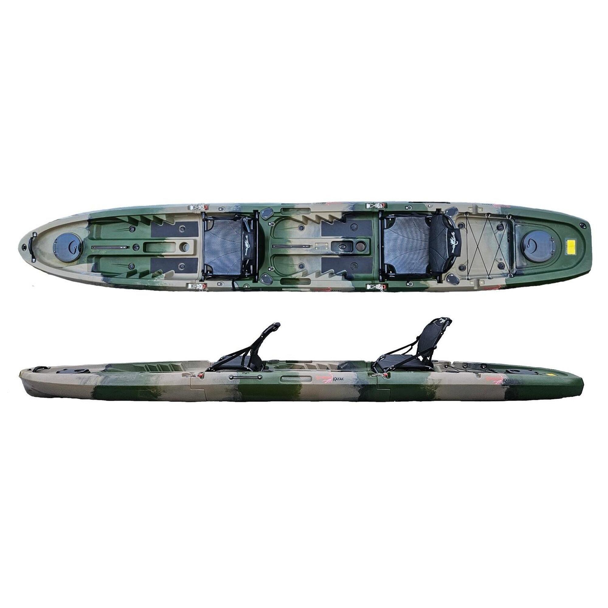 Kajak dwuosobowy wędkarski modułowy Scorpio Laya Angler Tandem