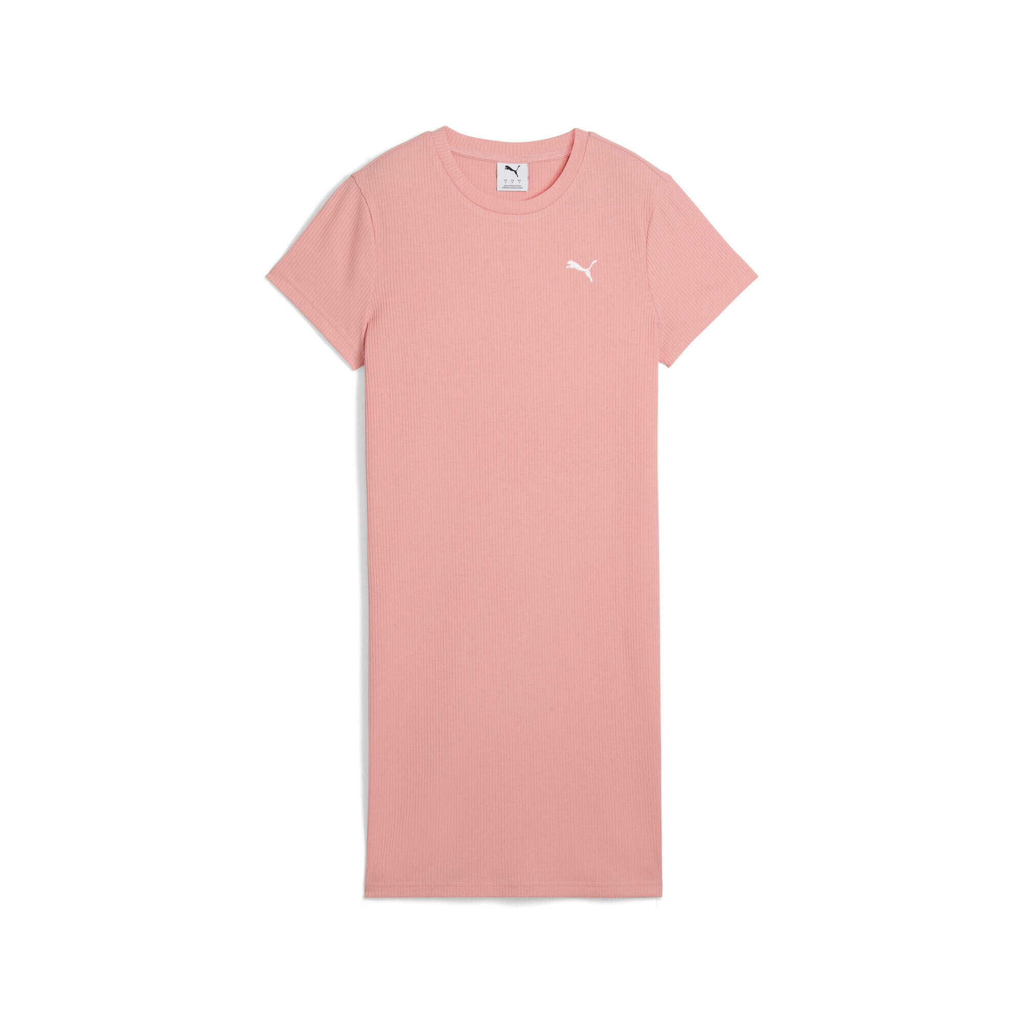 Damska obcisła sukienka prążkowana ESS ELEVATED PUMA Pink Fruit