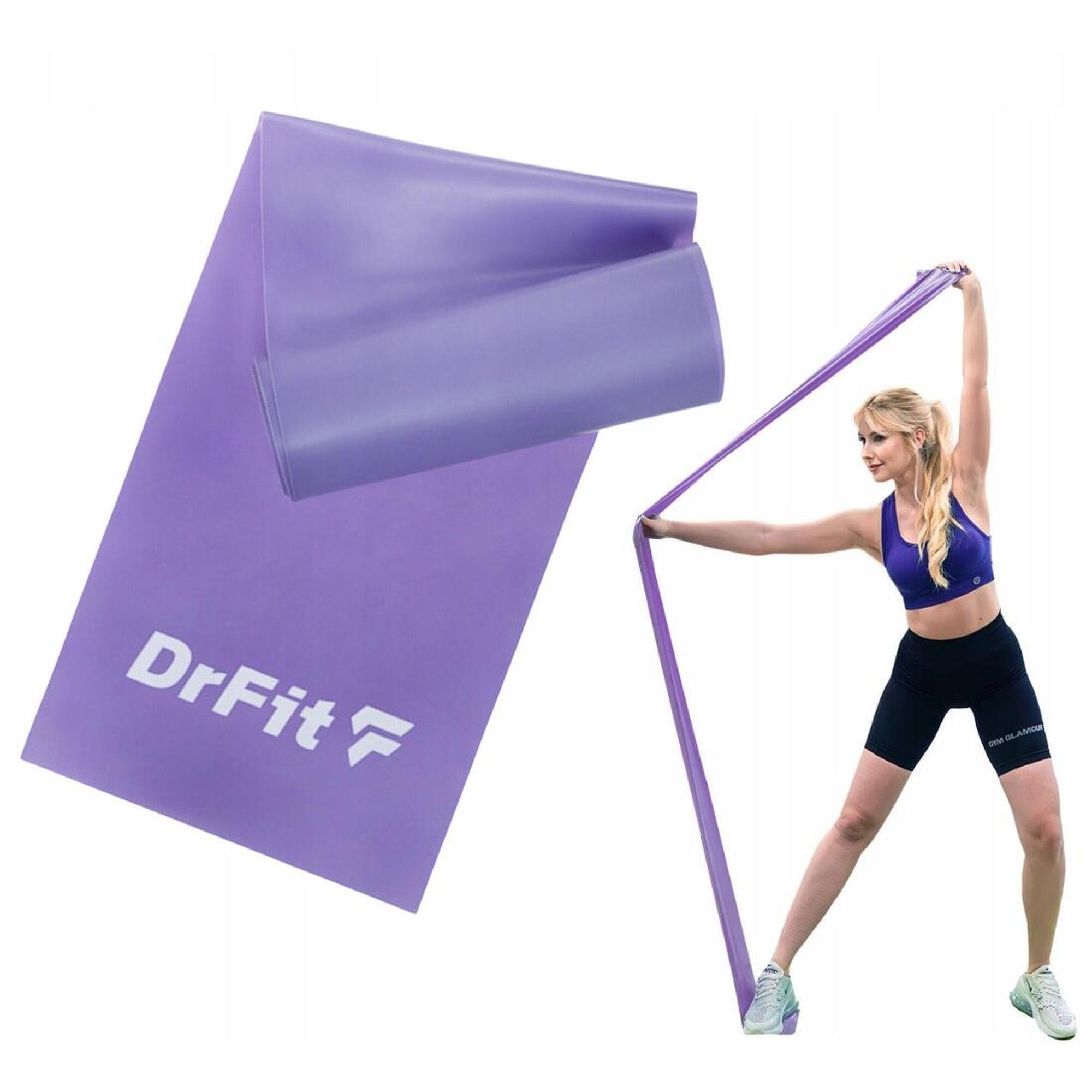 Taśma lateksowa do ćwiczeń fitness guma oporowa do treningu flat band DrFit