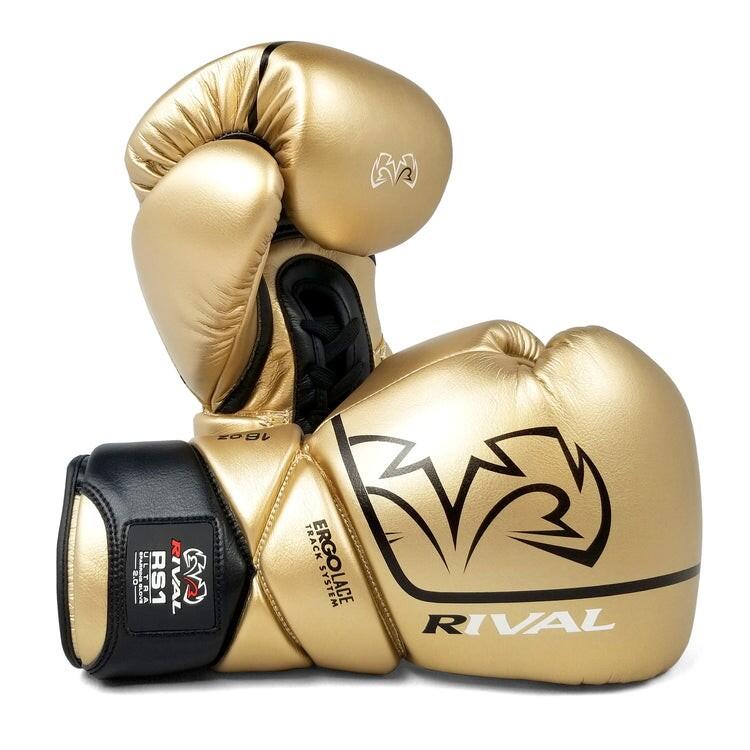 Rękawice bokserskie Rival RS1 2 Ultra Sparring Złote 18oz