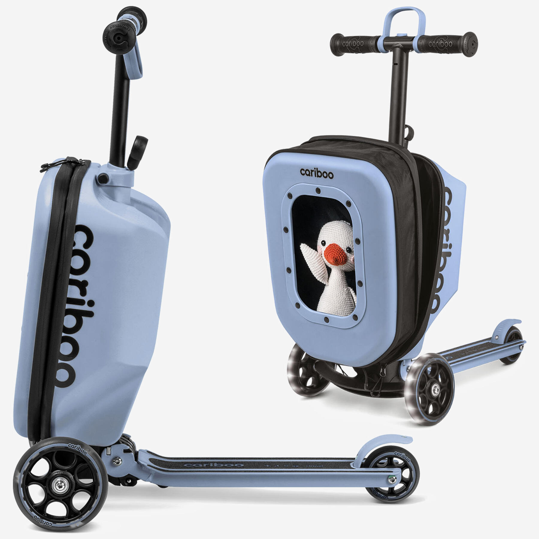 Hulajnoga trójkołowa z walizką Cariboo iTravel (niebieska) 4969