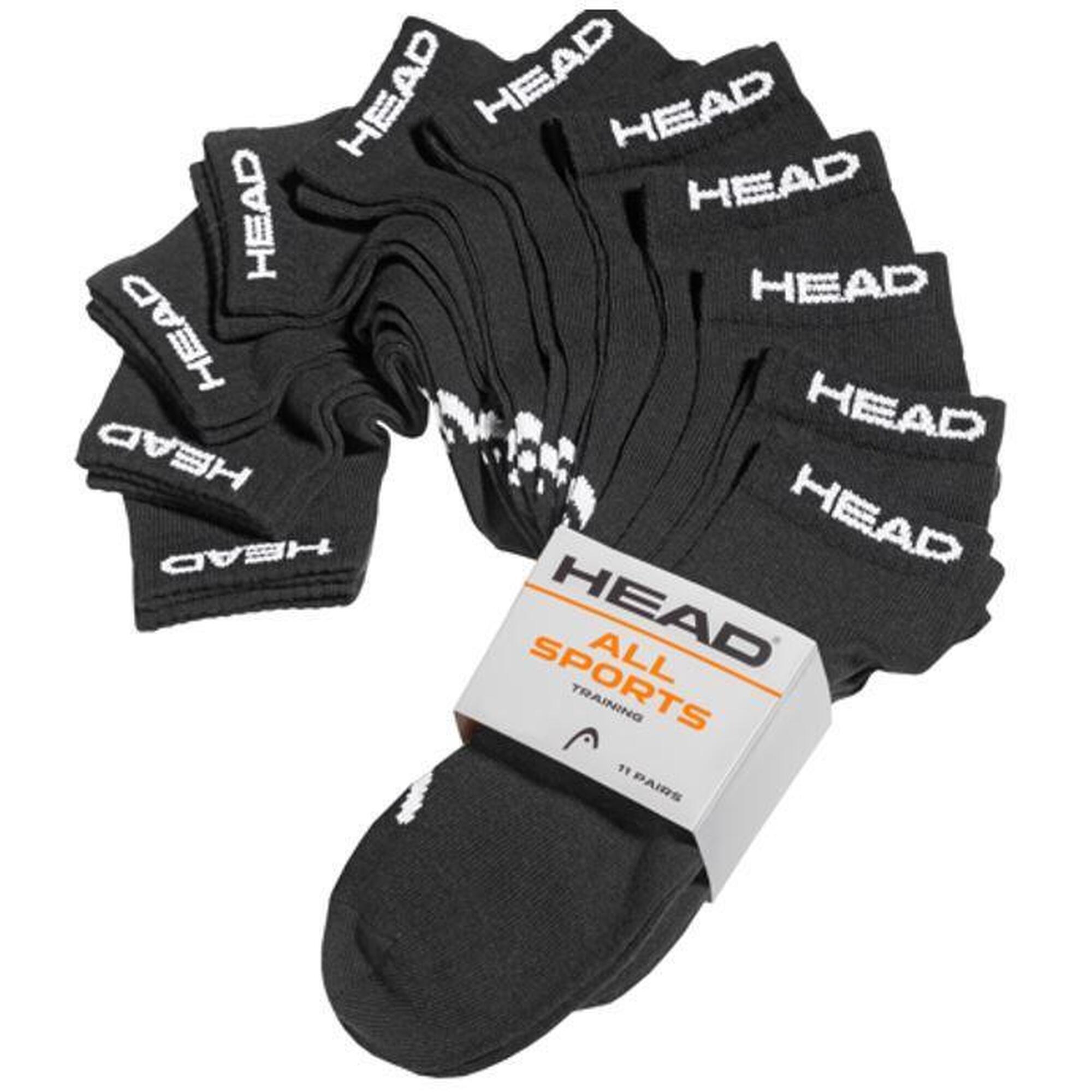 Head Elements Skarpety Sneaker 11-pack Czarne 39-42