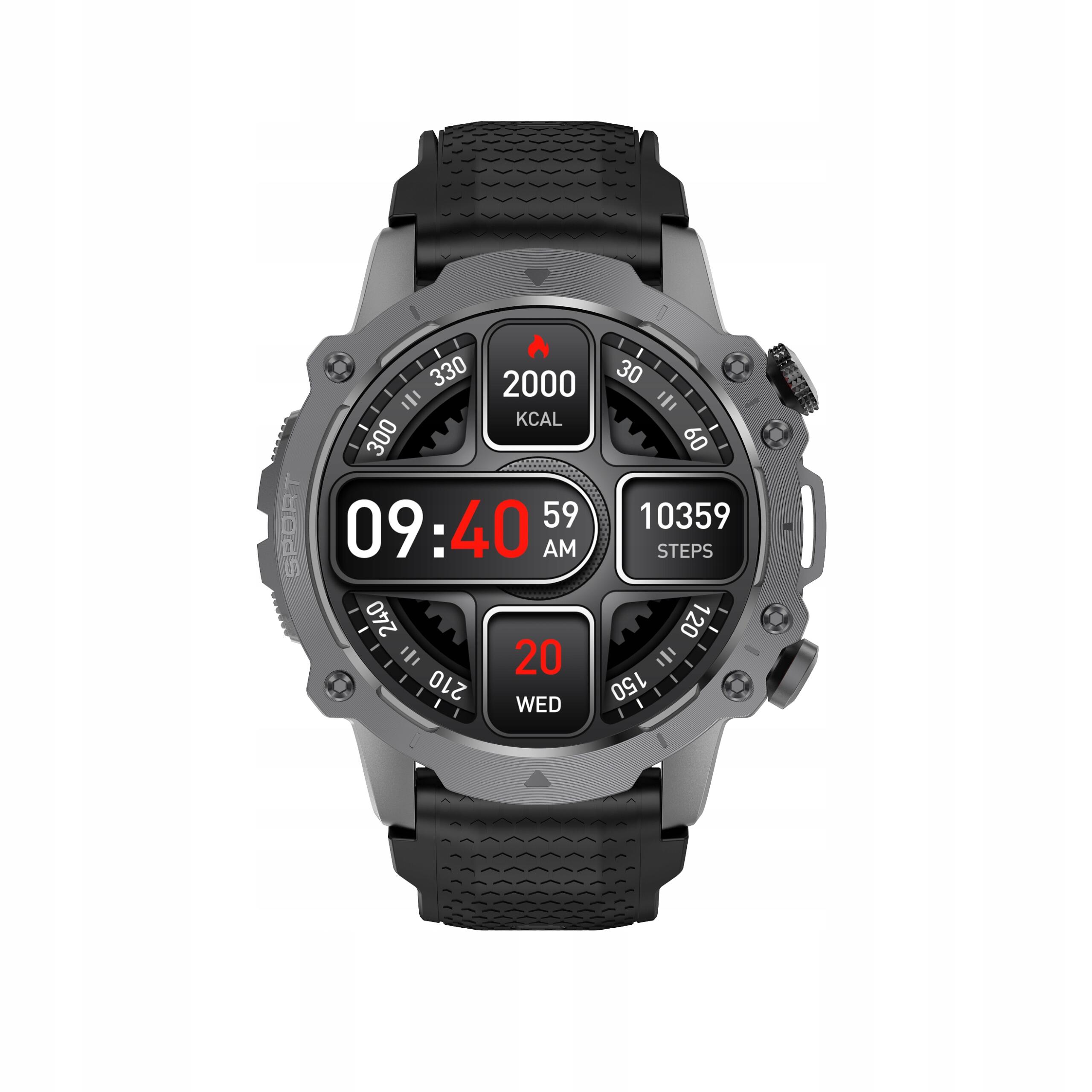 Zegarek smartwatch Kiano Watch Sport Black czarny, męski, bluetooth, NFC