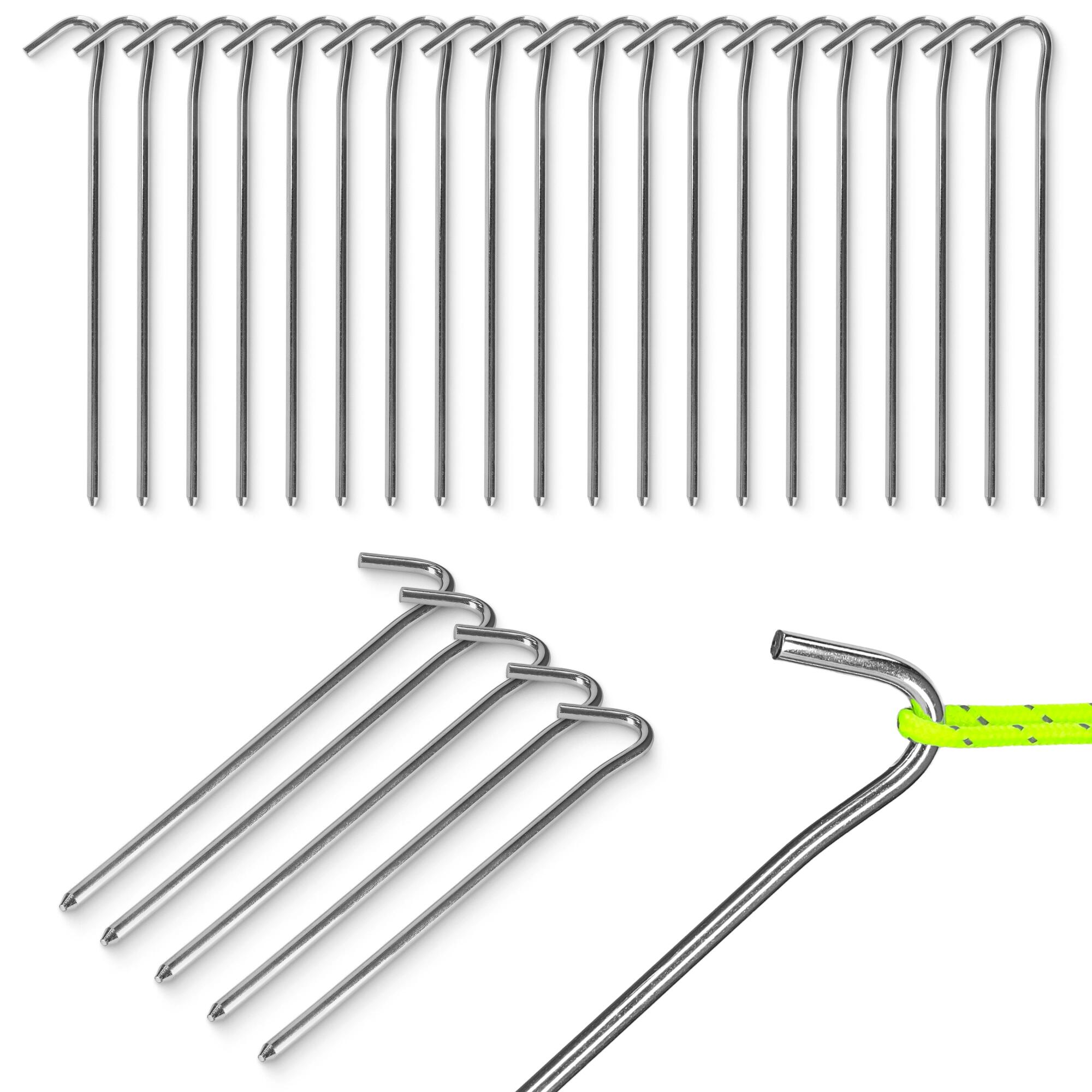 Zestaw stalowych śledzi do namiotu 20 szt.
