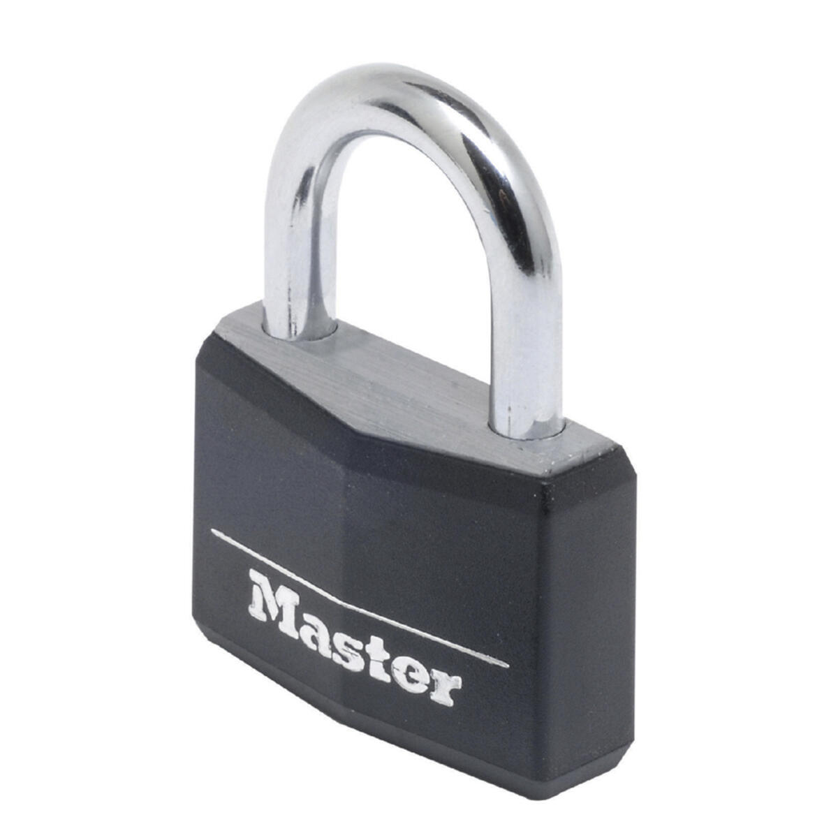 Kłódka na klucz z aluminium z osłoną winylową Master Lock 9150EURDBLK