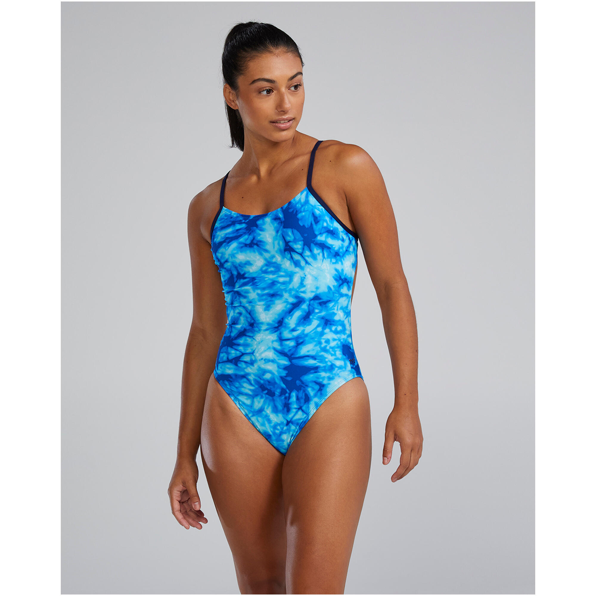 Strój pływacki damski TYR Cutoutfit Swimsuit - Azultec