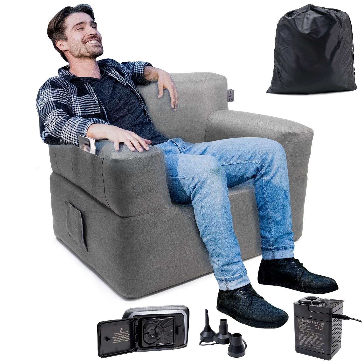 Fotel dmuchany, sofa kempingowa, plażowa Easy Air Premium, 1-osobowa, do 200 kg