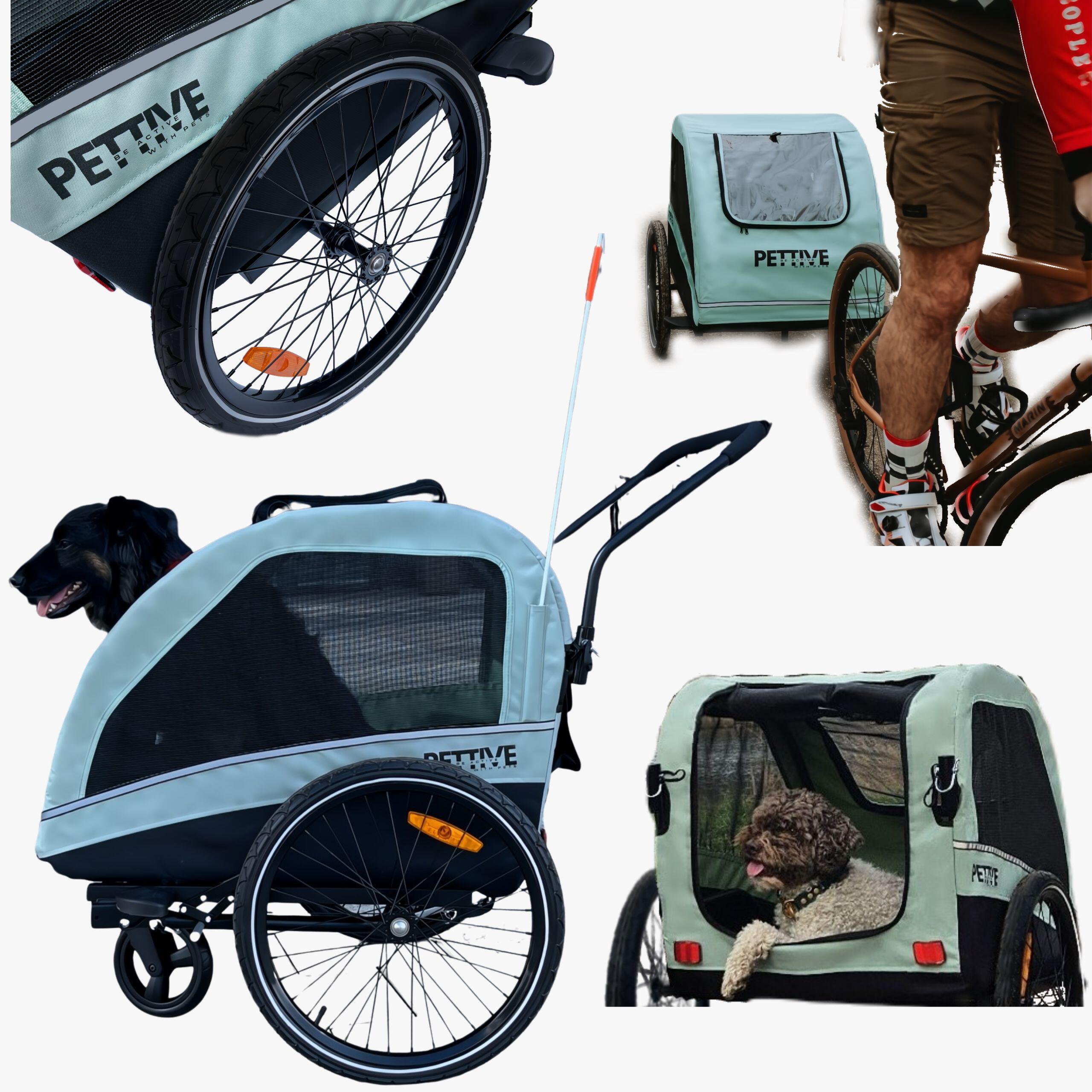 Wózek z funkcją przyczepki rowerowej dla psa PETRIVE do 40 kg