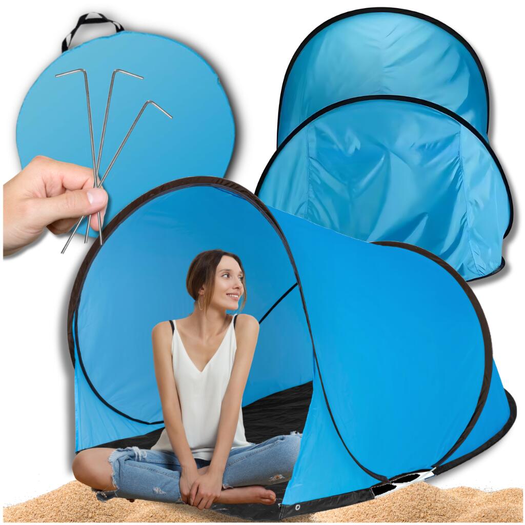 Samorozkładający namiot plażowy UV 100x130 cm