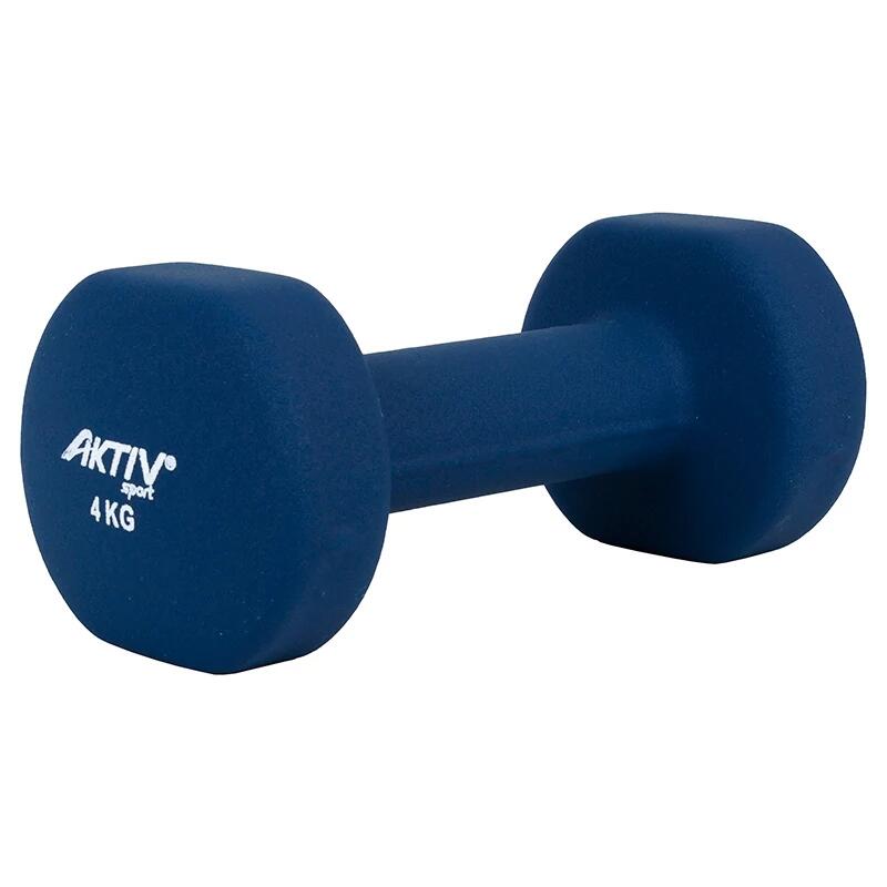 Hantle neoprenowe Aktivsport 4 kg niebieskie
