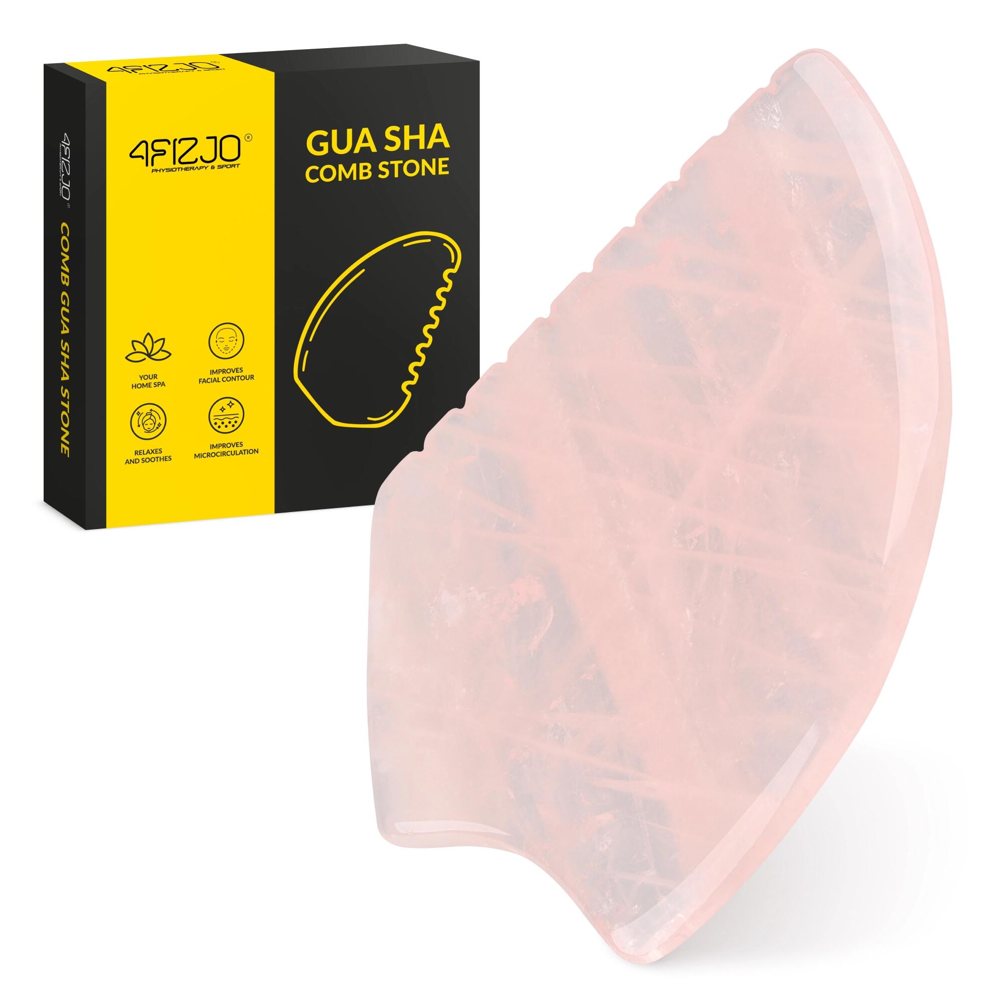 Karbowany kamień Gua Sha z naturalnego minerału do liftingu 4FIZJO