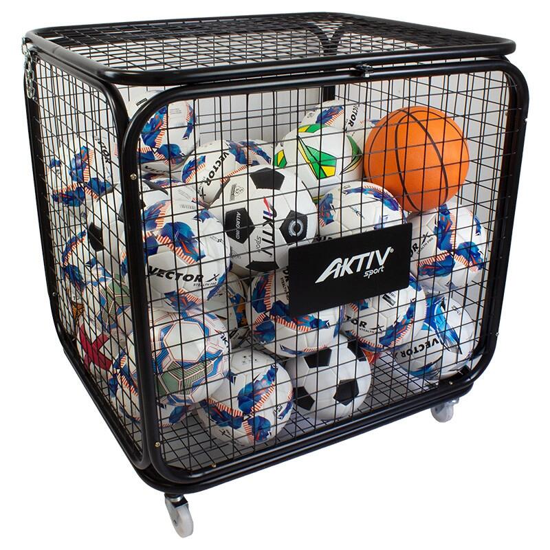 Klatka do przechowywania na kółkach Aktivsport z zamkiem 70x70x80 cm