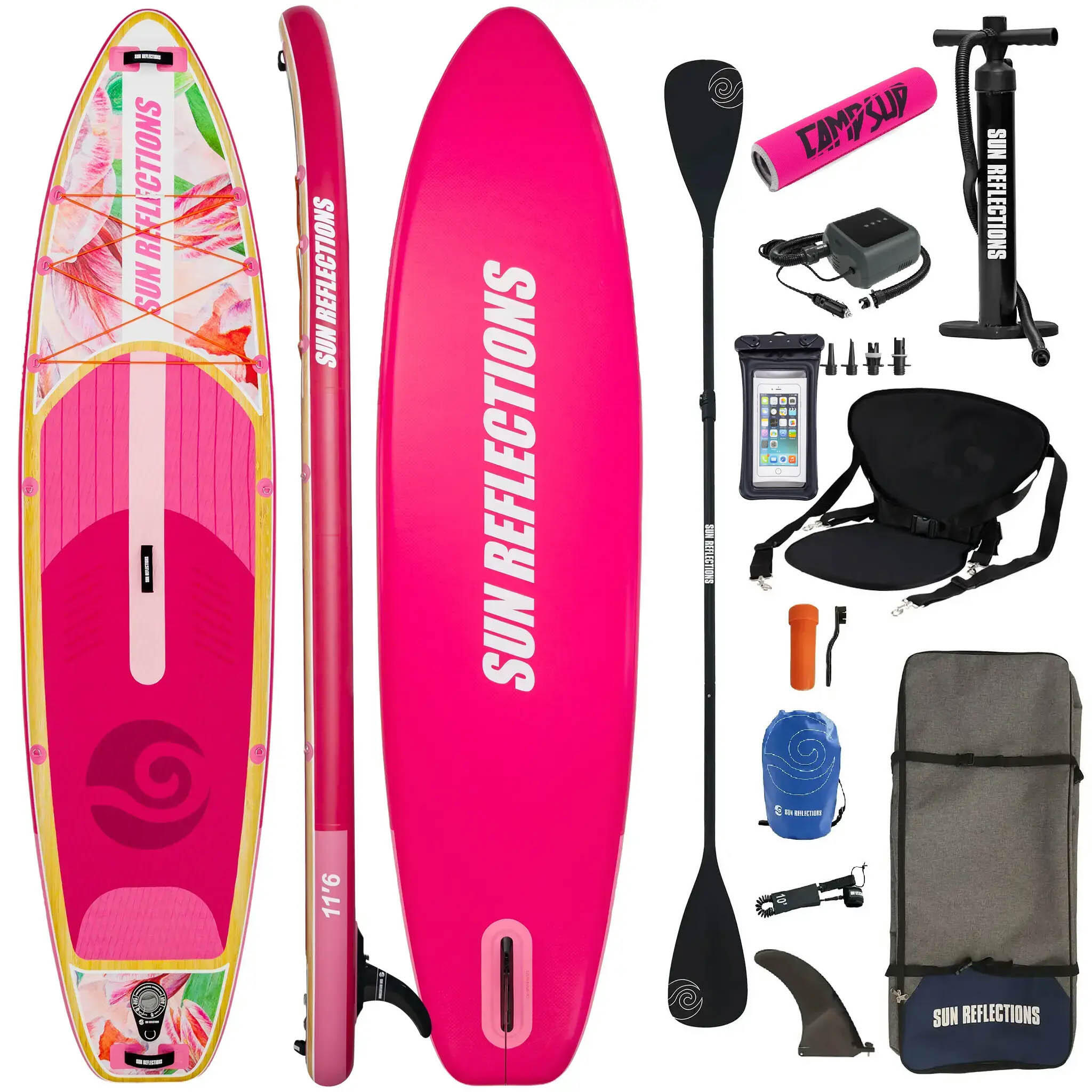 Deska Sup Pompowana Sun Reflections L 11'6" SUPER Combo Soft Blush